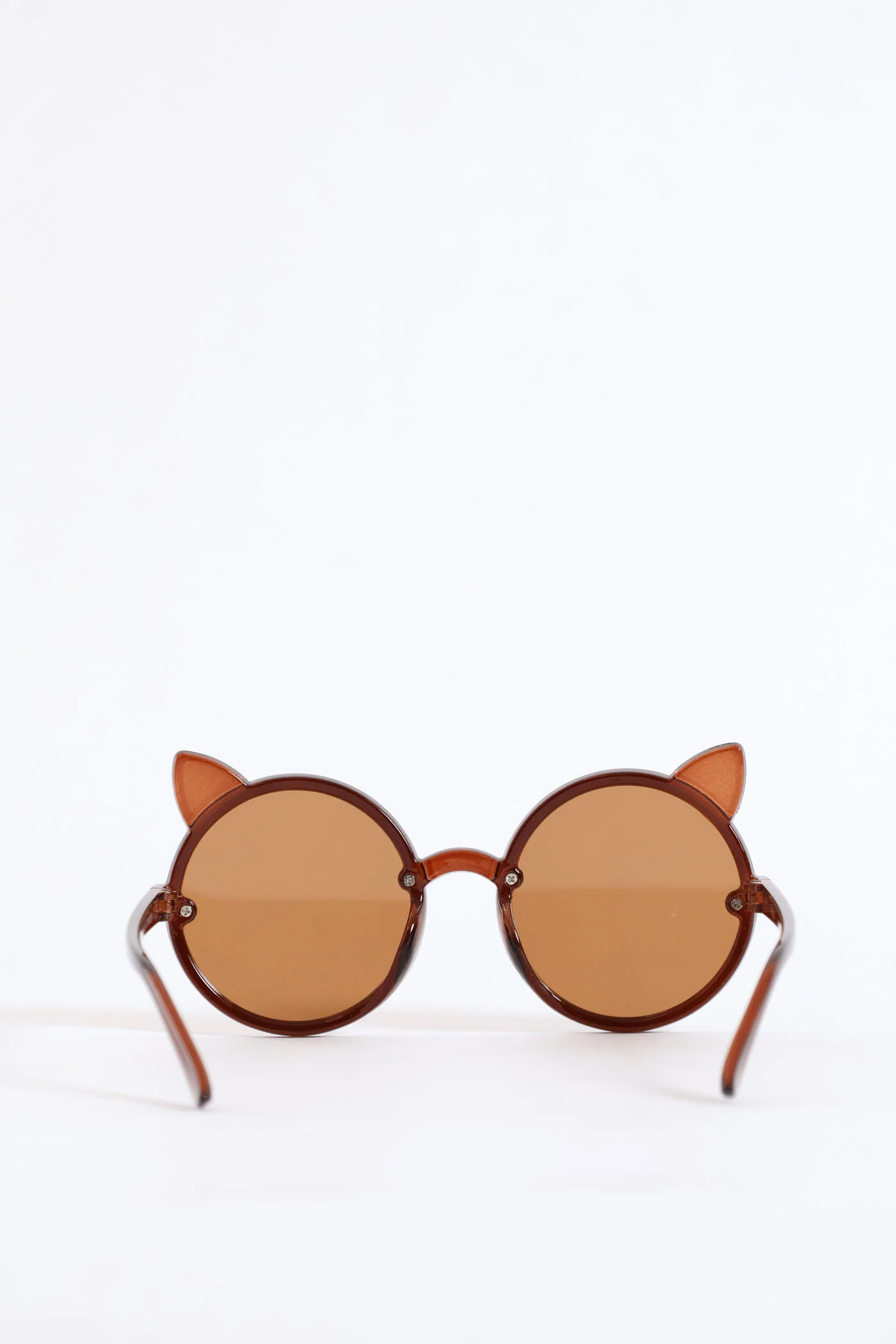 Girls Round Cat Sunnies - Brown - Image 3