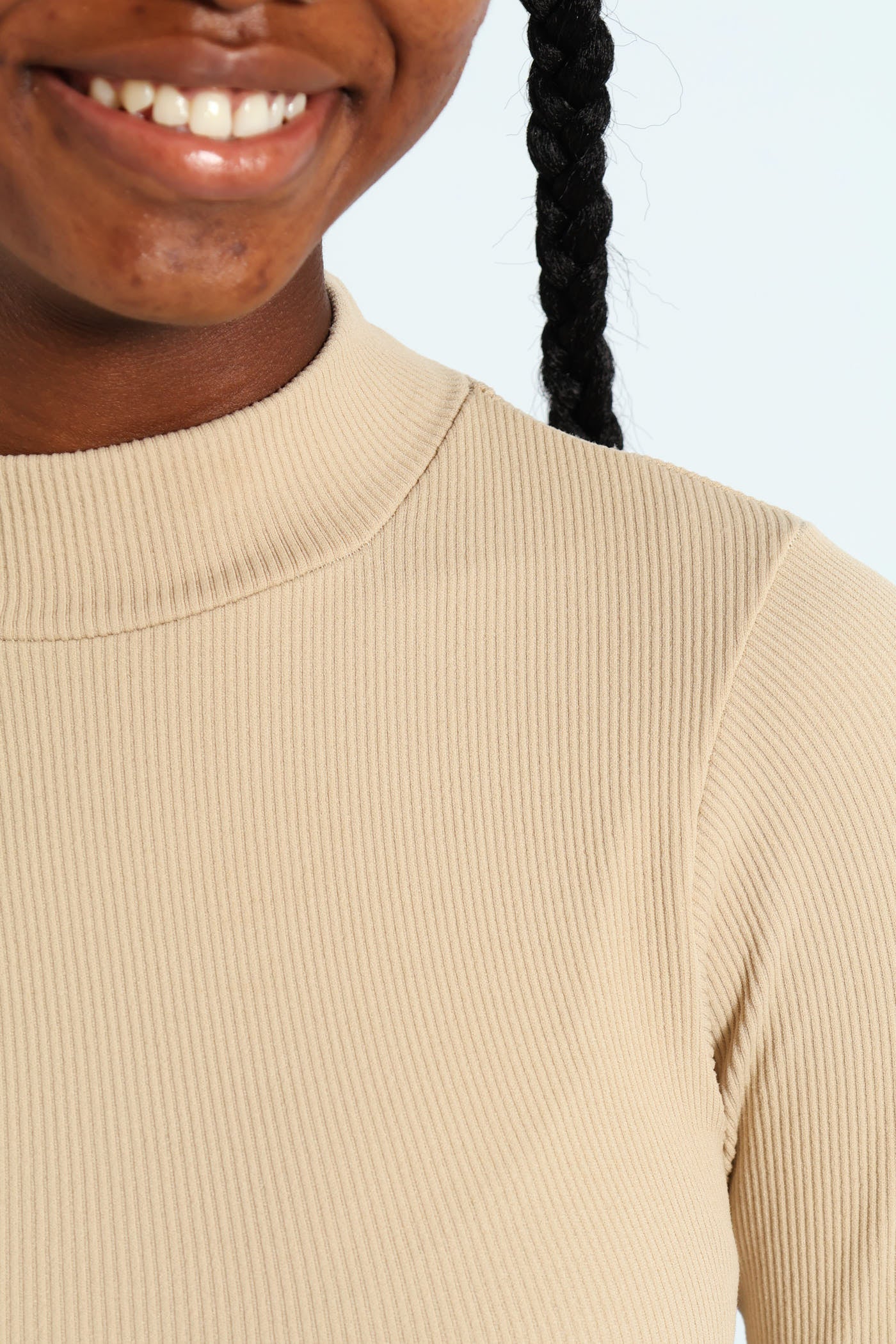 Girls Seamless Long Sleeve Bodysuit - Stone - Image 3