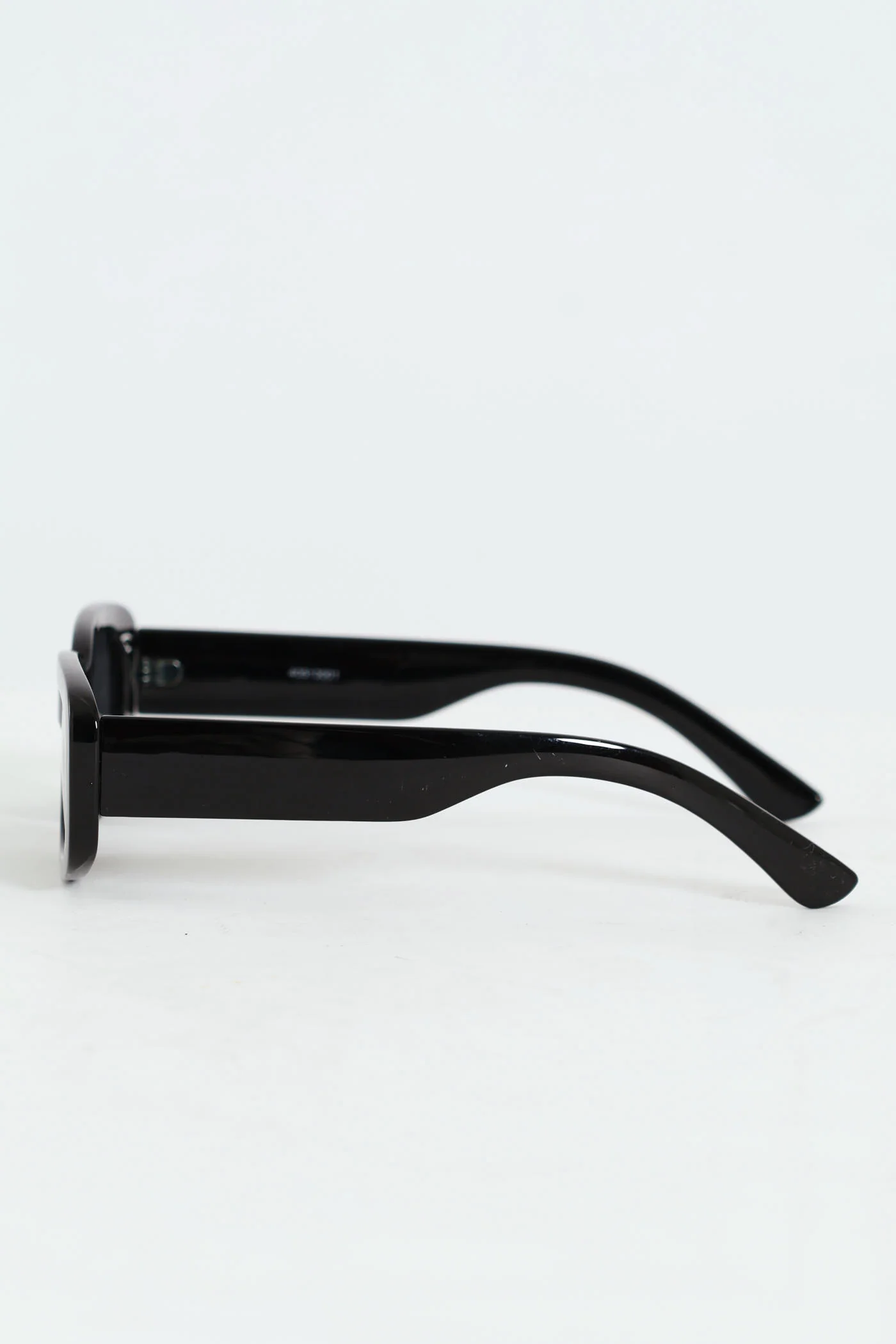 Girls Shiny Rectangle Sunnies - Black - Image 2