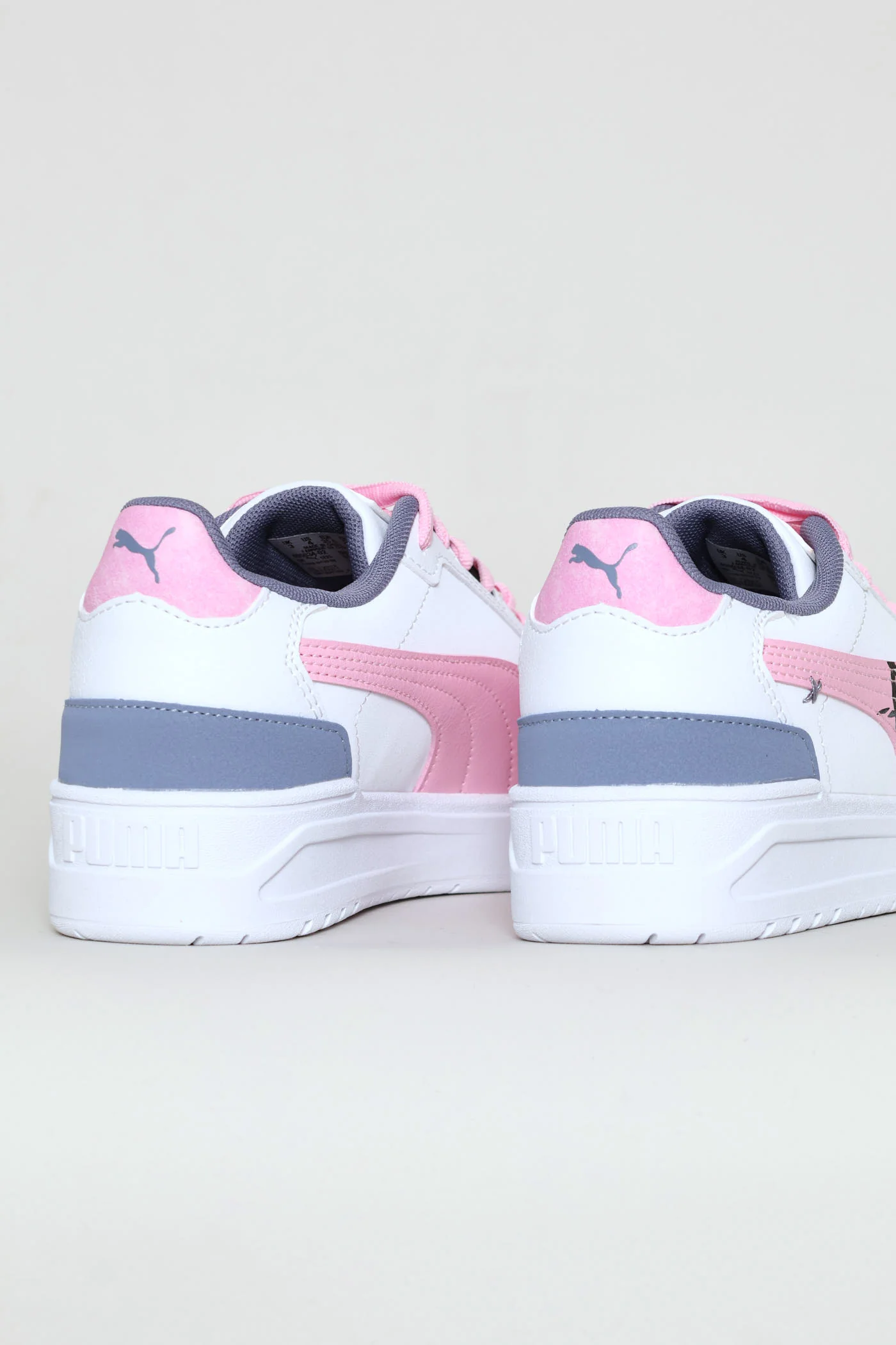 Girls Shuffle Downtown Lo Mid 90S Sneaker - White/Pink - Image 5