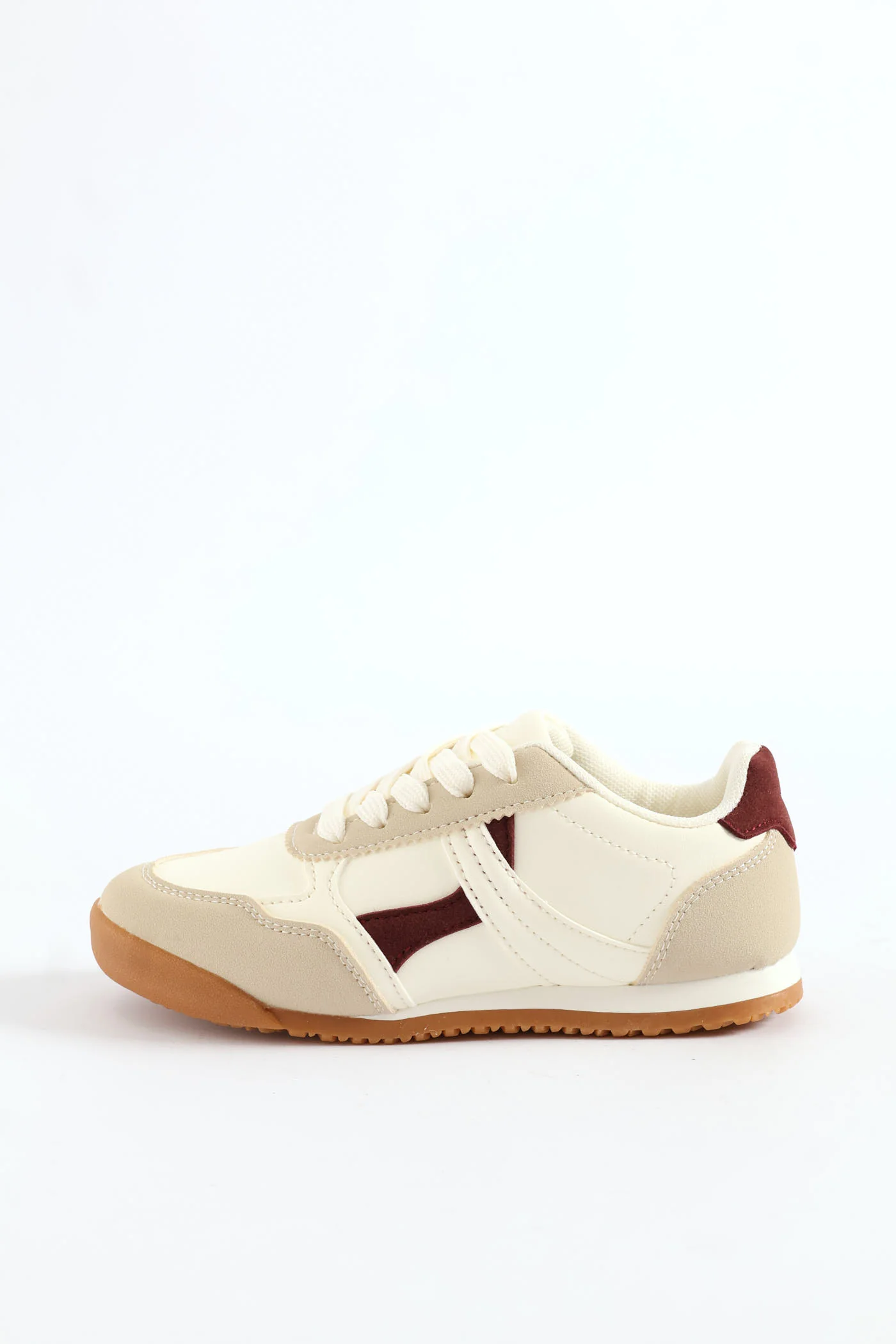Girls Slimsline Sneaker - Off White - Image 3