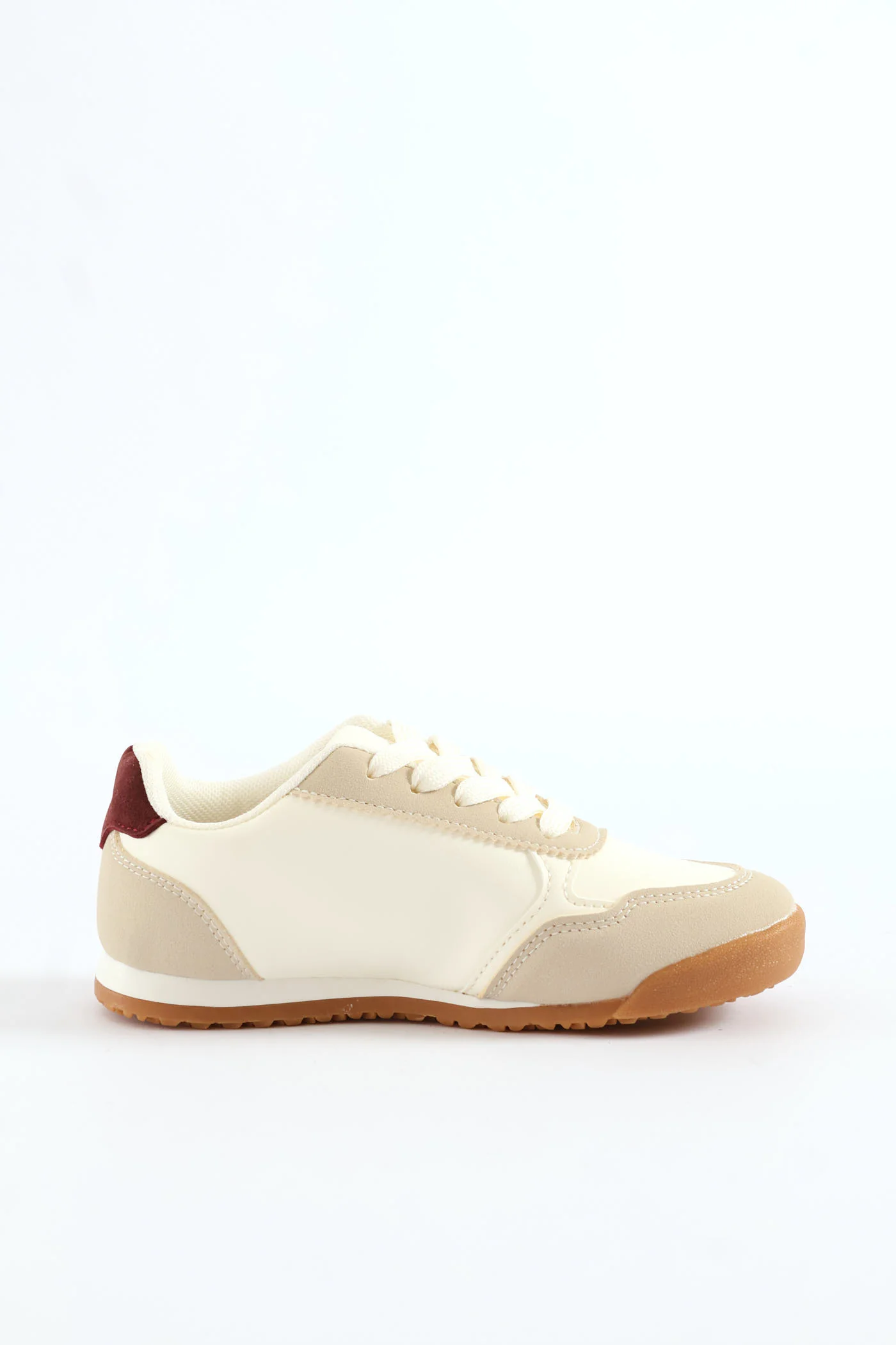 Girls Slimsline Sneaker - Off White - Image 4
