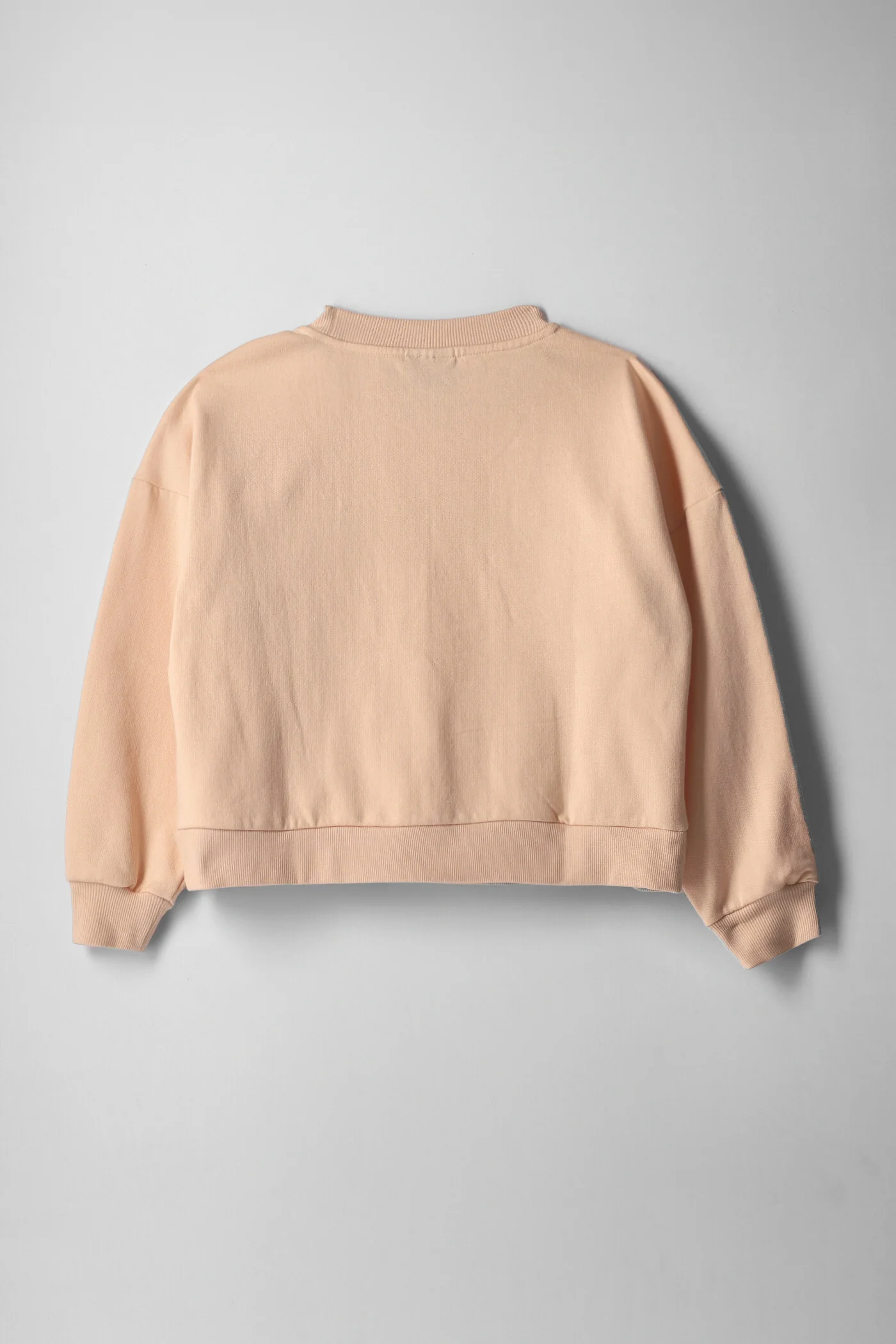 Girls Slogan Crew Pullover - Apricot - Image 2