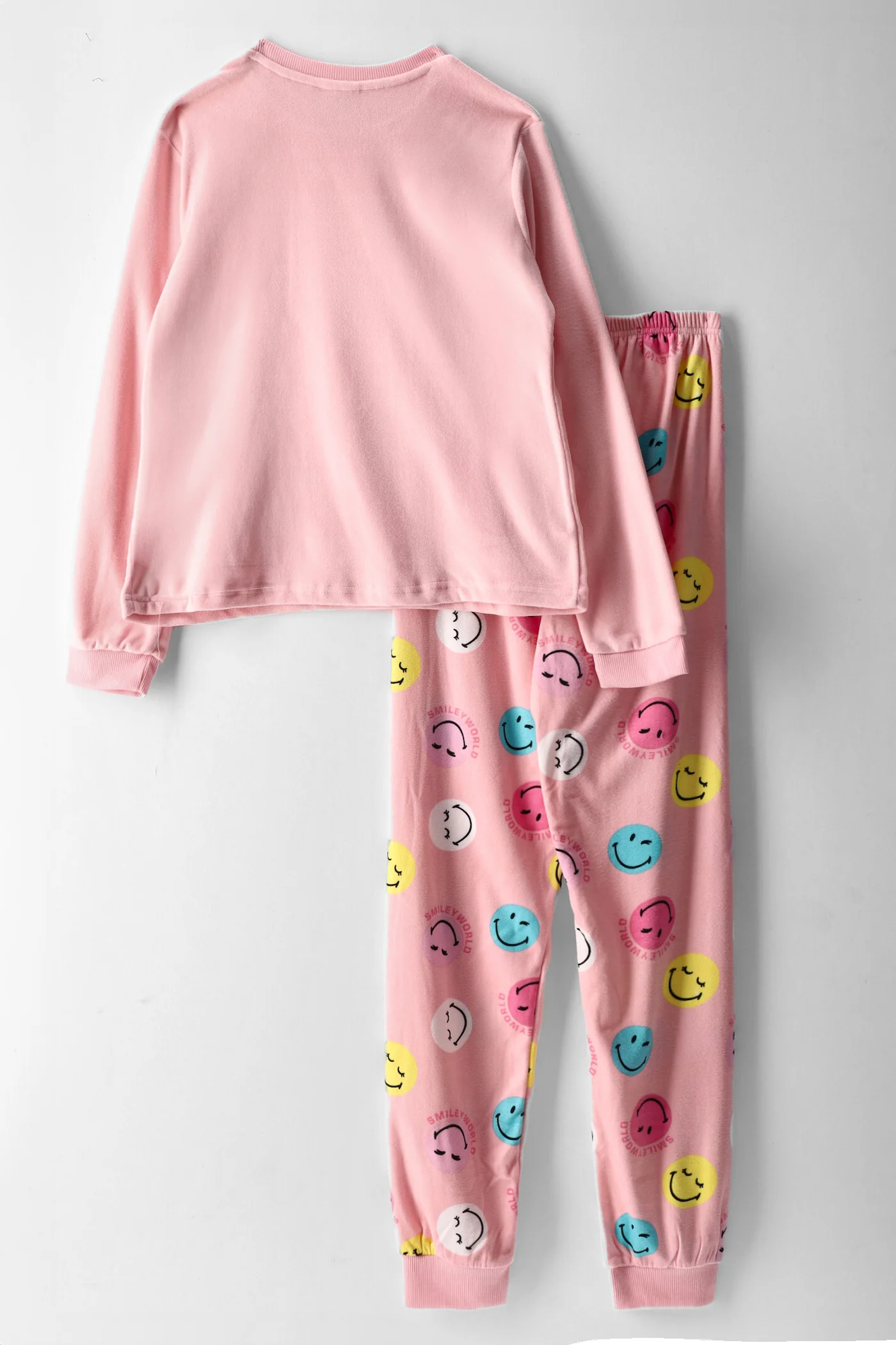 Girls Smiley Sleep Set - Pink - Image 2