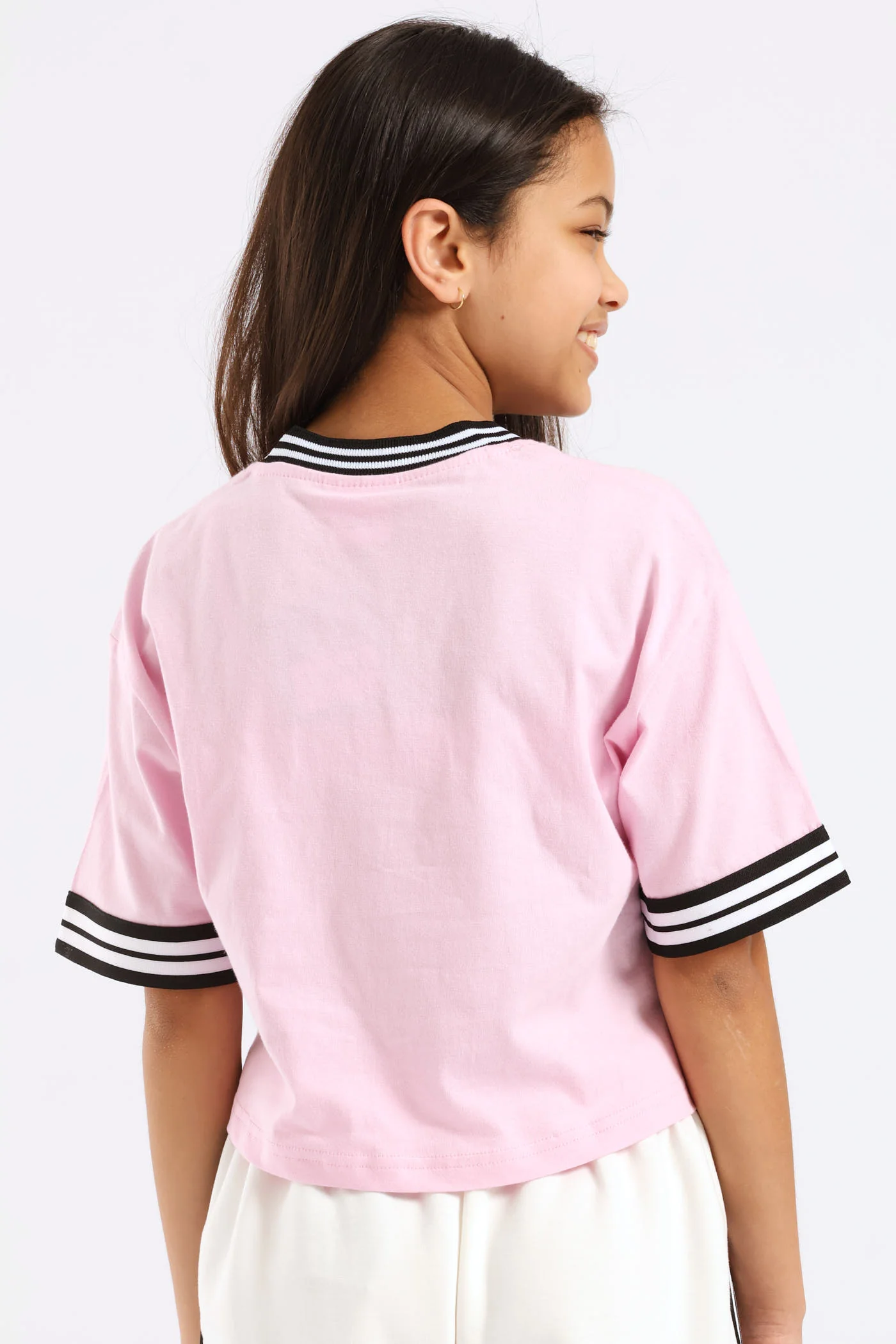 Girls Sport Jersey Tee - Pink - Image 3