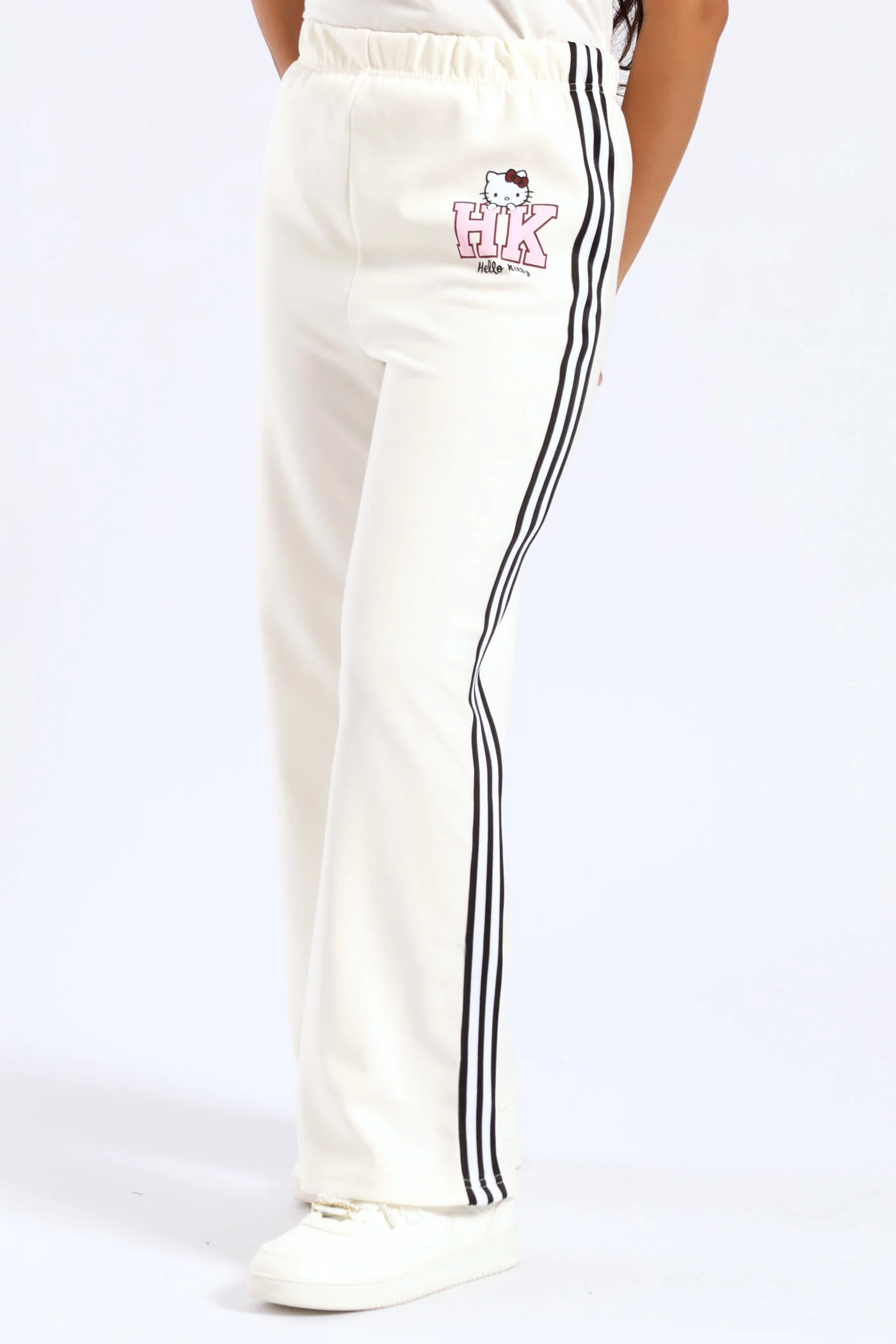 Girls Sport Wide Leg Pants - Milk - Image 3