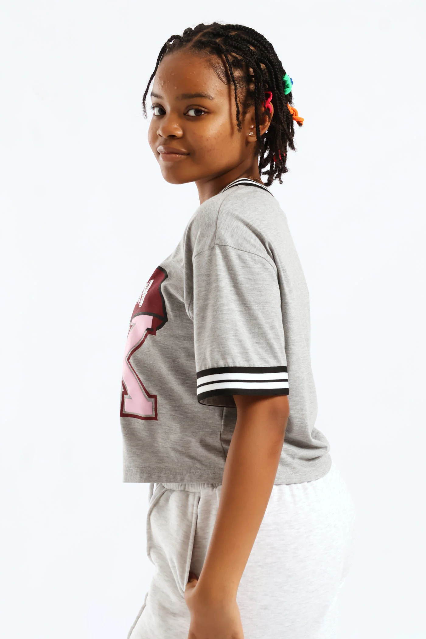 Girls Sports Jersey - Grey - Image 4