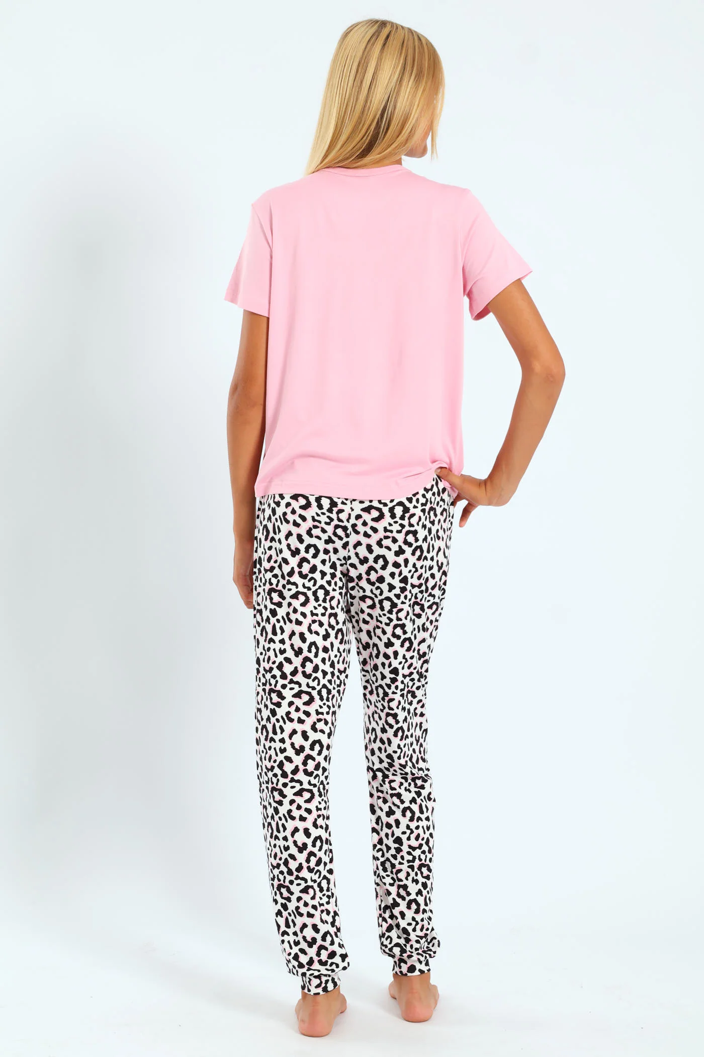 Girls Spots Short Sleeve Sleep Set - Pink - Image 3