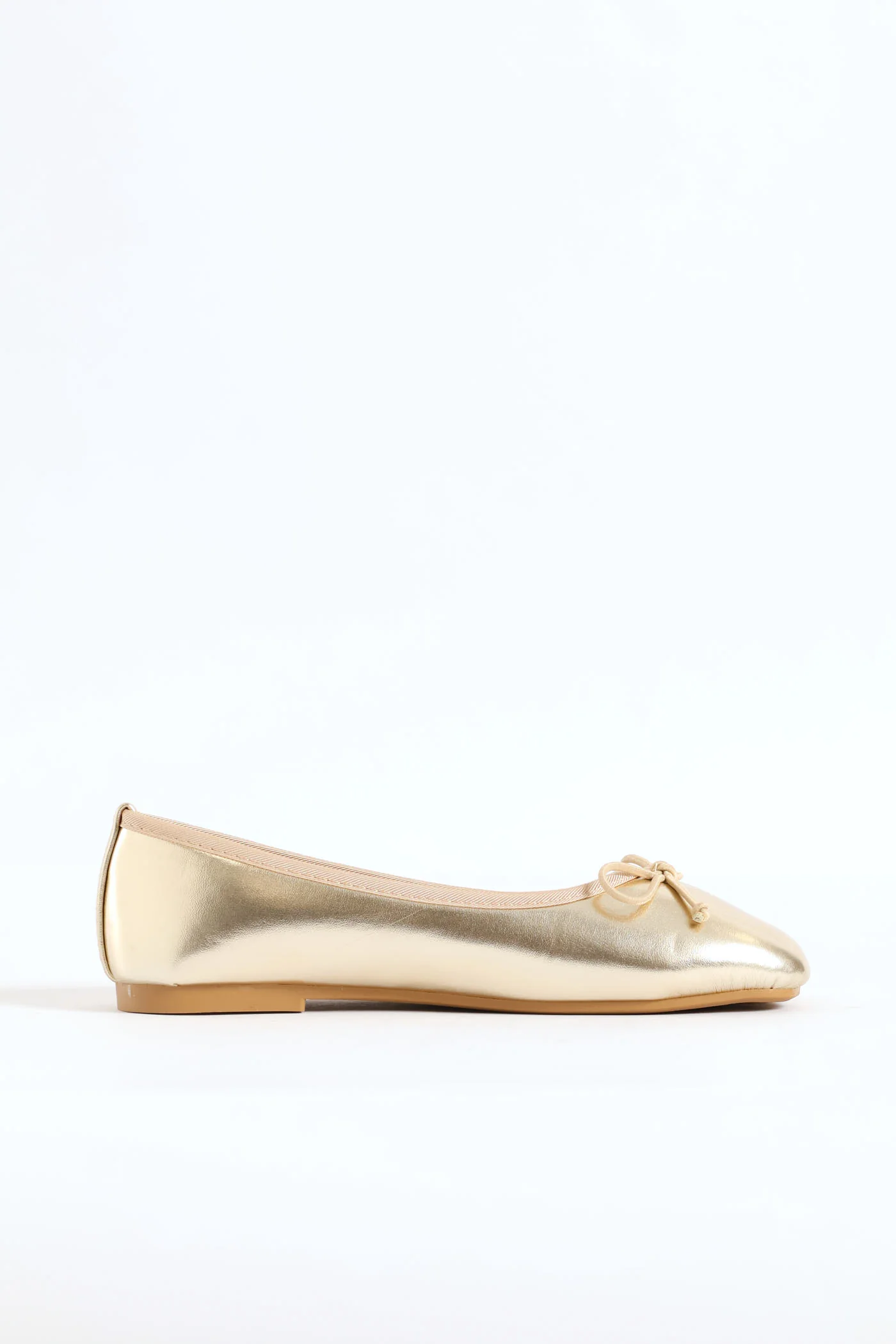 Girls Square Toe Pump - Gold - Image 4