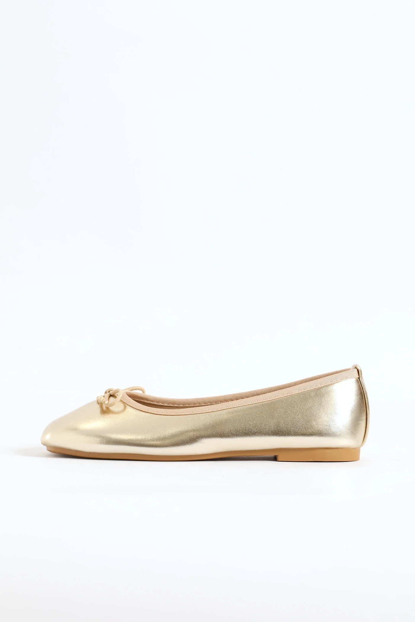 Girls Square Toe Pump - Gold - Image 5