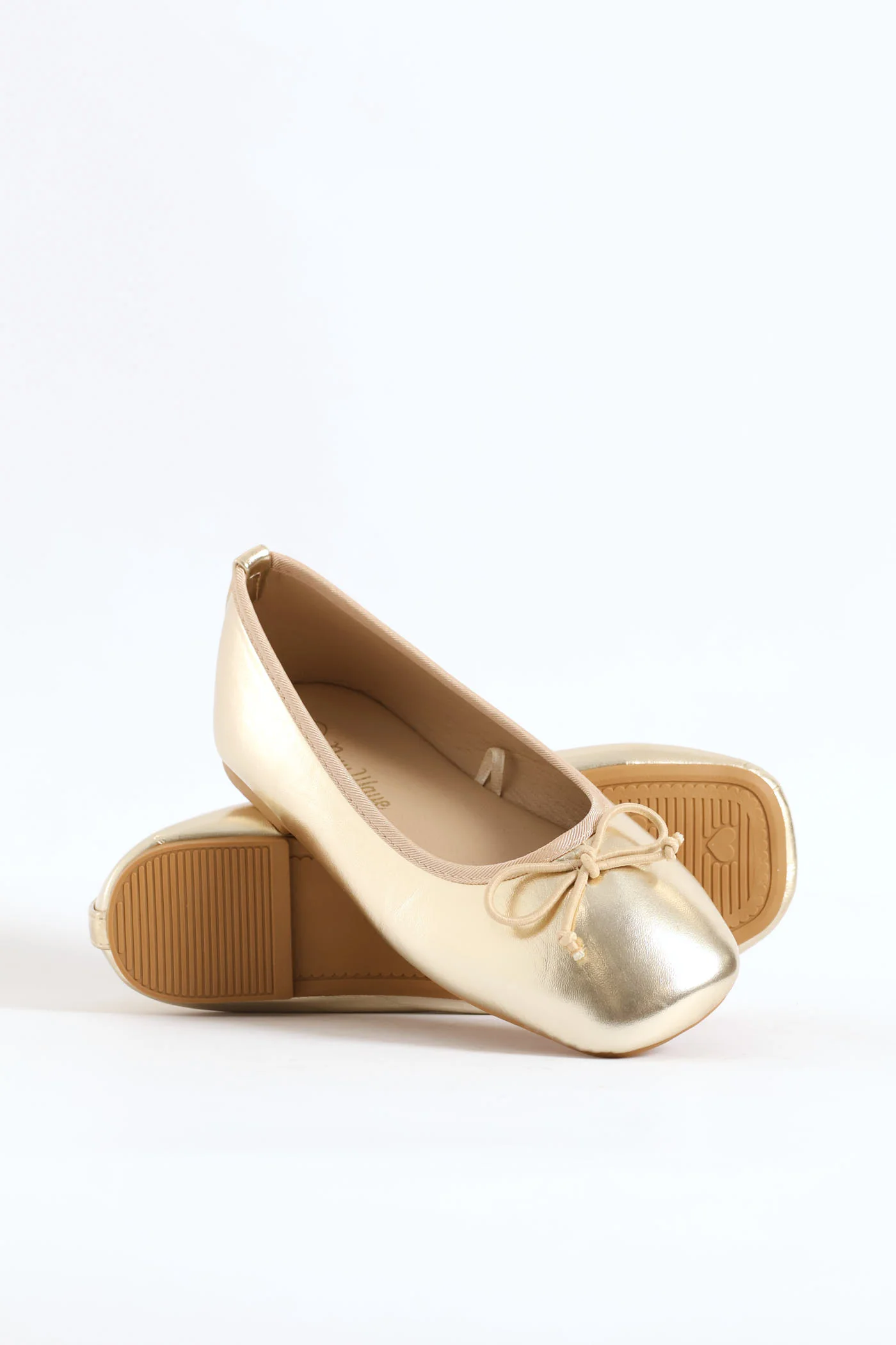 Girls Square Toe Pump - Gold - Image 6