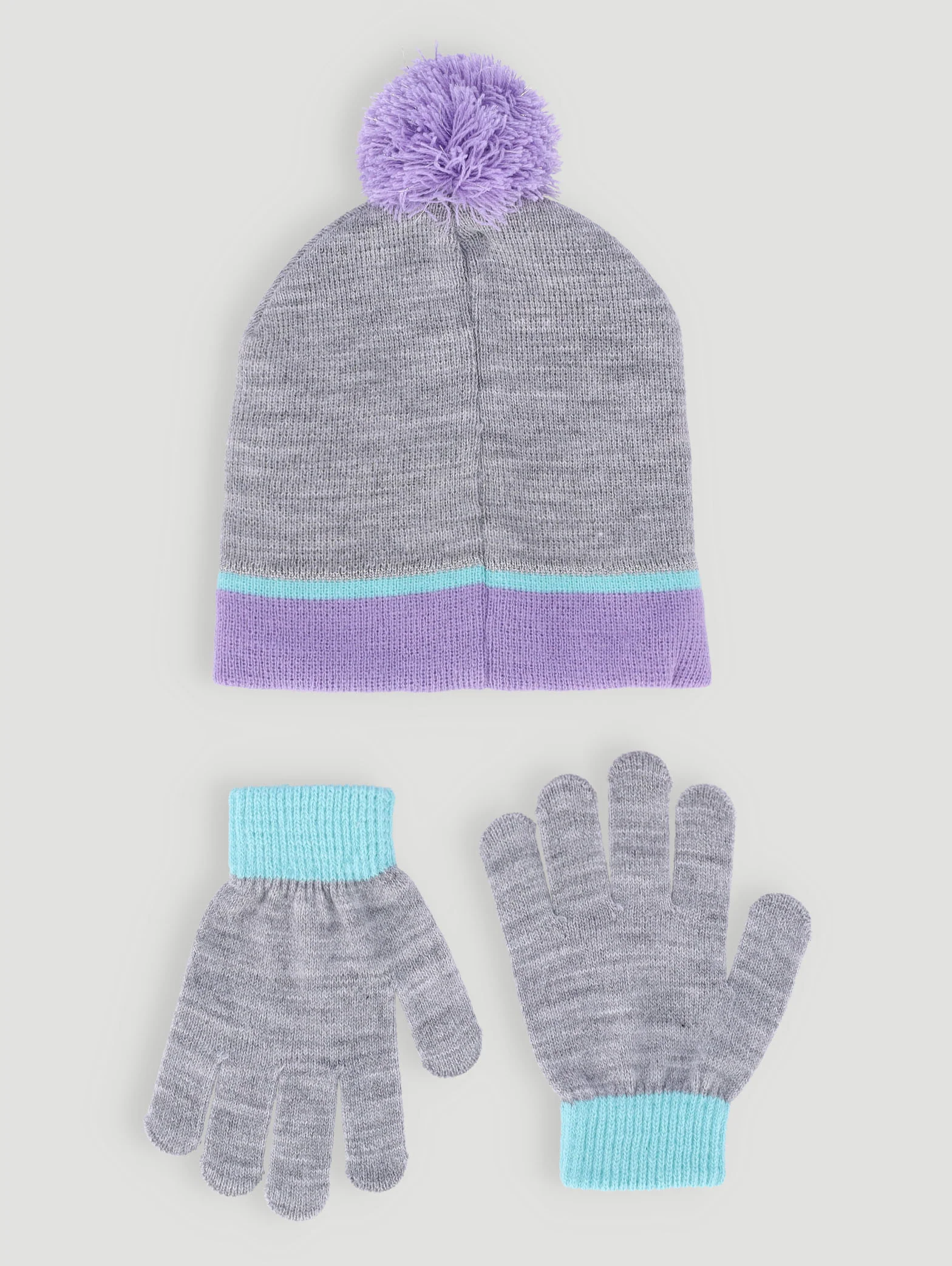 Girls Squishmallow Beanie And Glove Set - Grey - Image 2