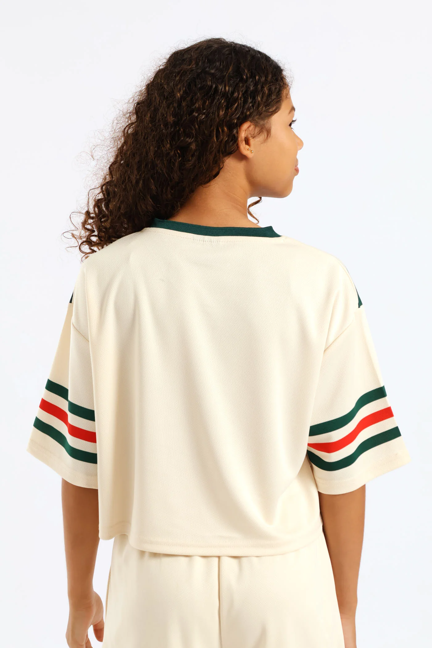 Girls State Stripe Sports Jersey - Stone - Image 4