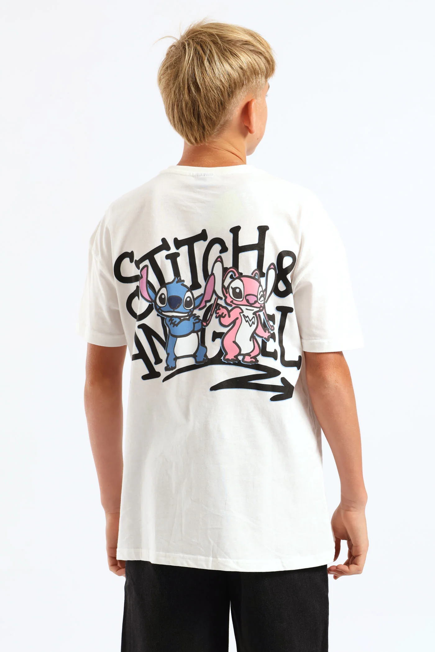 Stitch & Angel Oversized Tee - Off White - Image 2