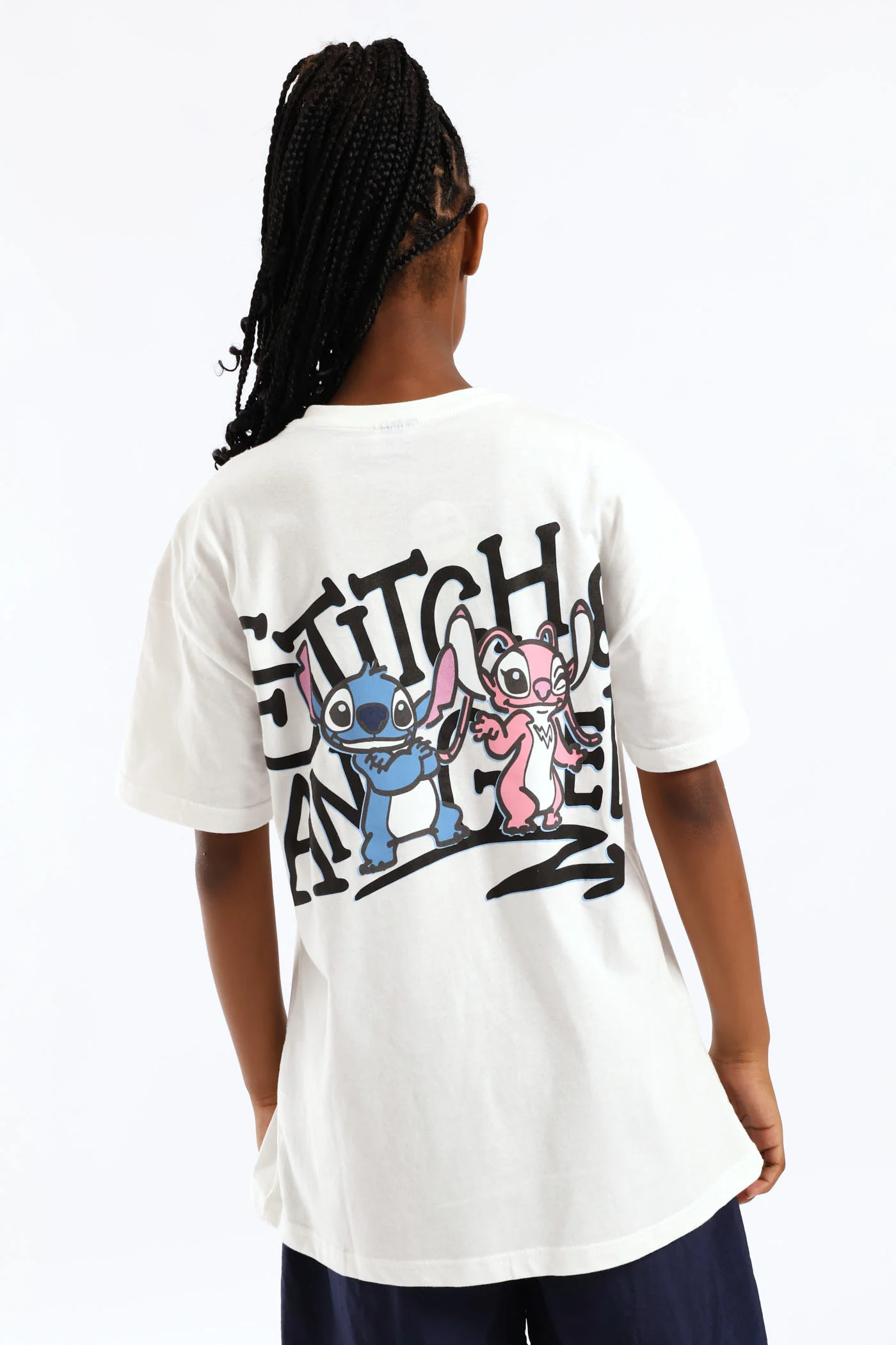 Stitch & Angel Oversized Tee - Off White - Image 6