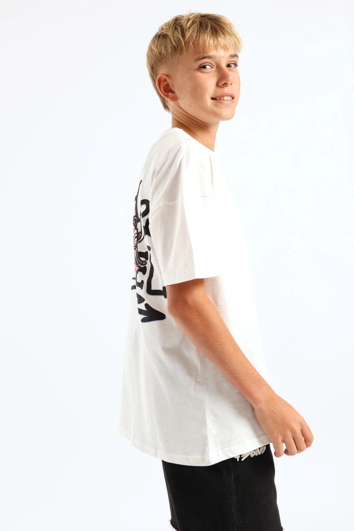 Stitch & Angel Oversized Tee - Off White - Image 8