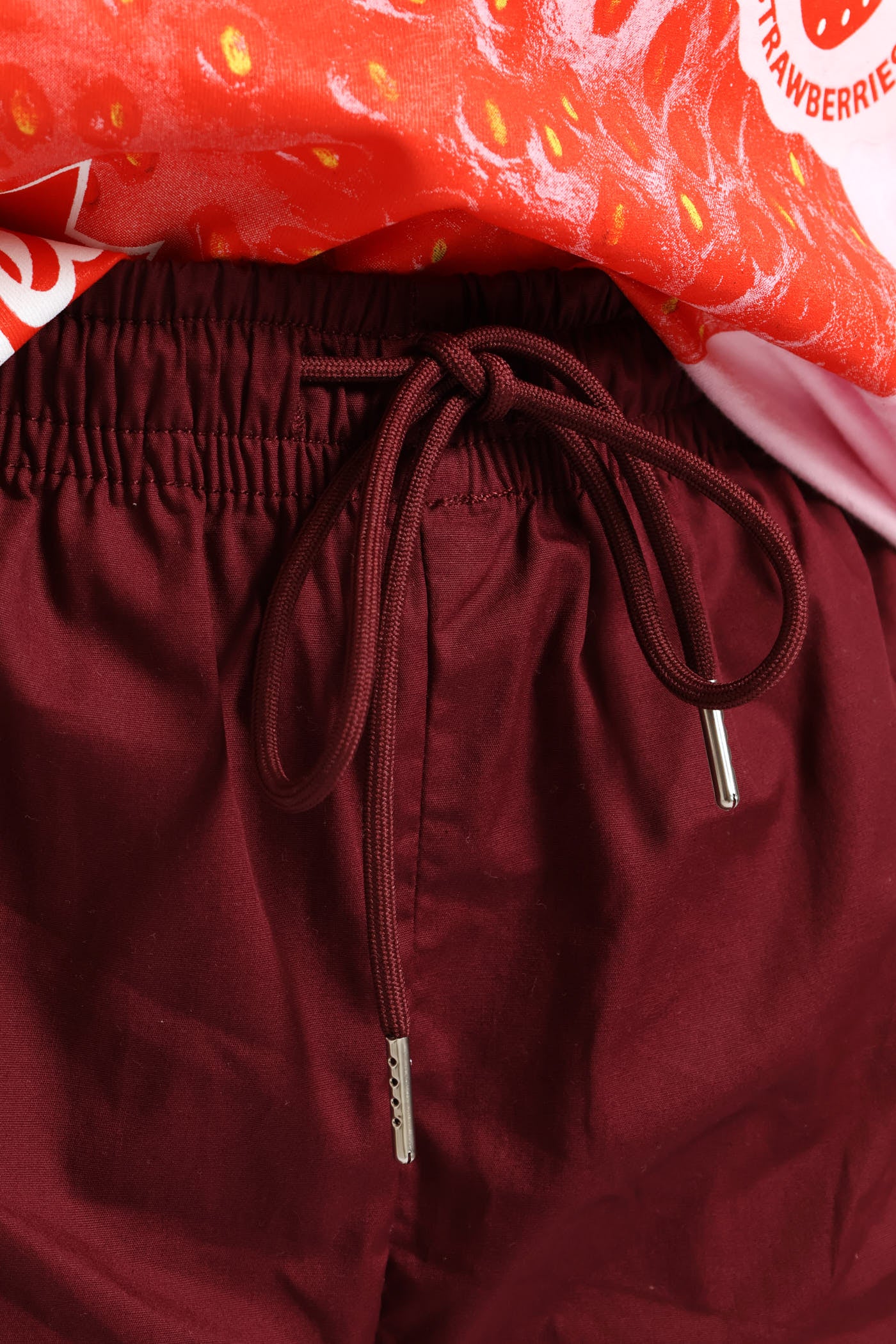 Girls Stripe Athletic Short - Maroon - Image 5