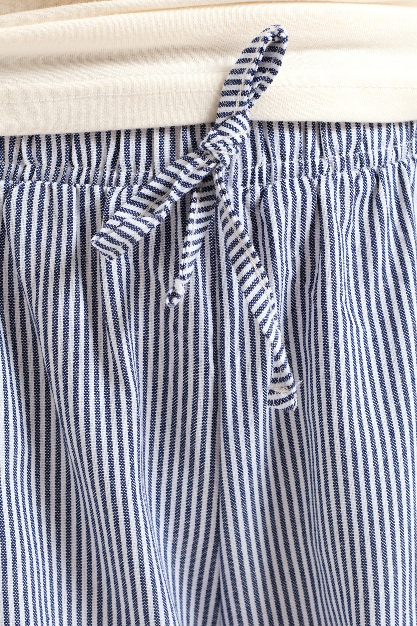 Girls Stripe Linen Pants - Navy/White - Image 5