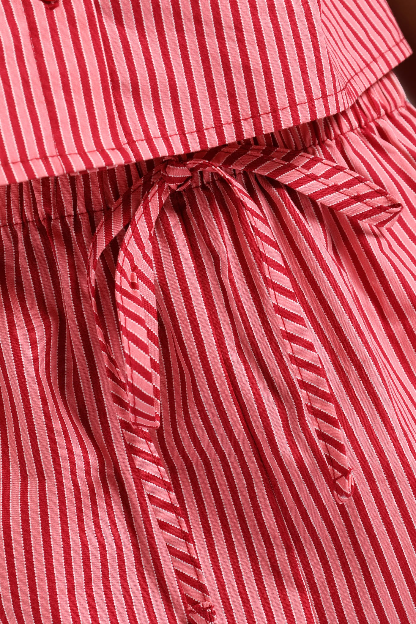 Girls Stripe Pull-On Short - Red/Pink - Image 5