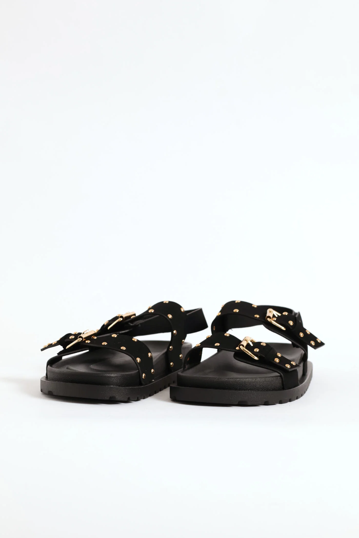 Girls Studded Chunky Sandal - Black - Image 3