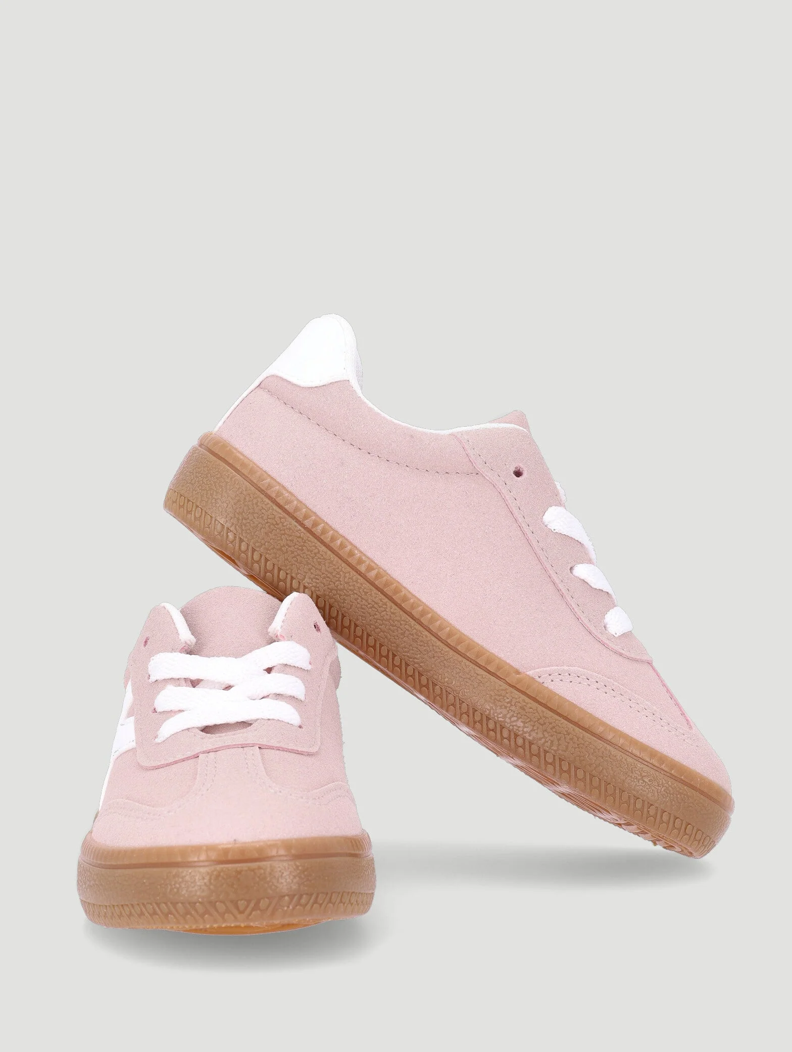 Keedo Girls Suede Skate Sneaker - Blush - Image 3