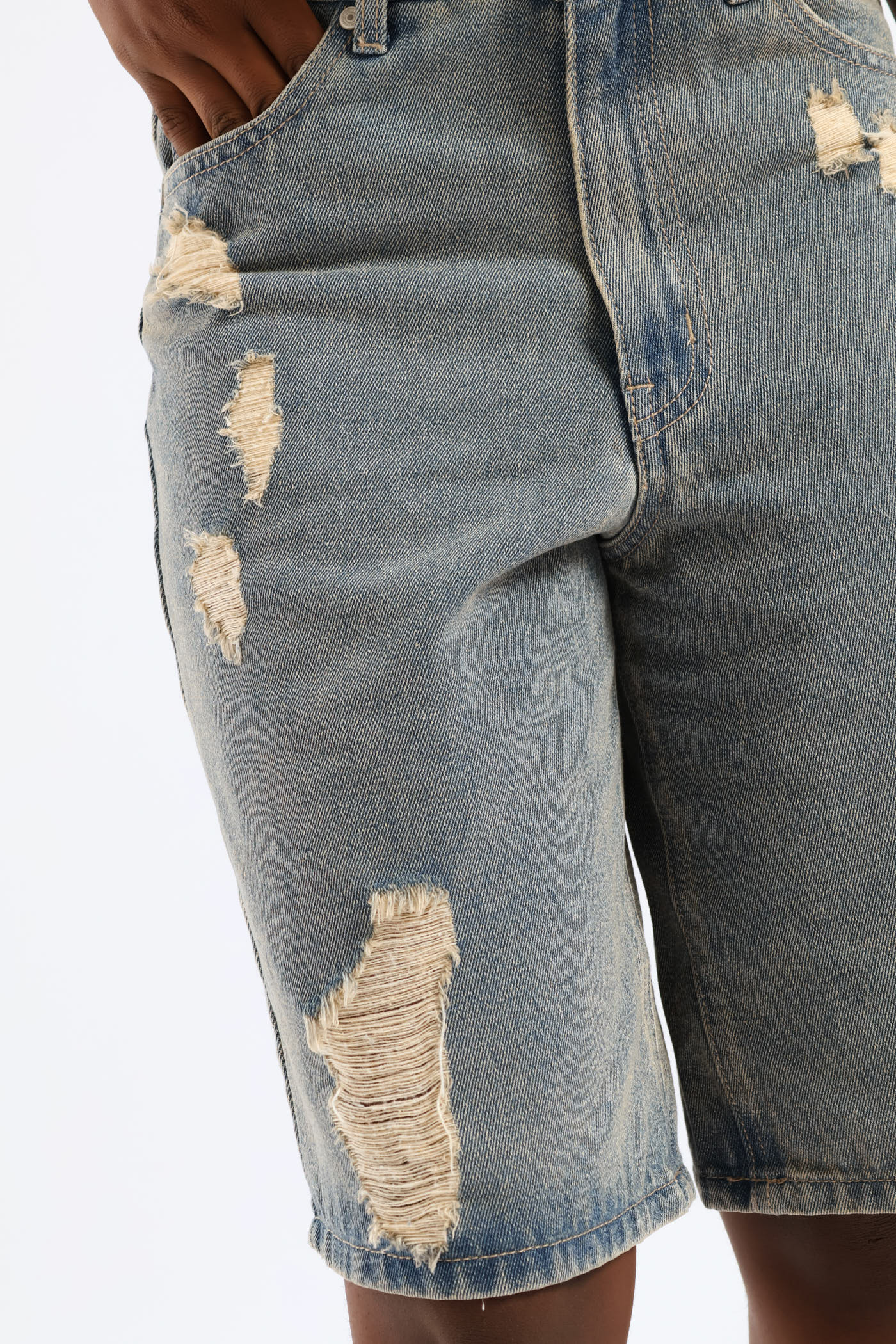 Girls Tea Stain Abrasion Bermuda Short - Tea Stain - Image 4