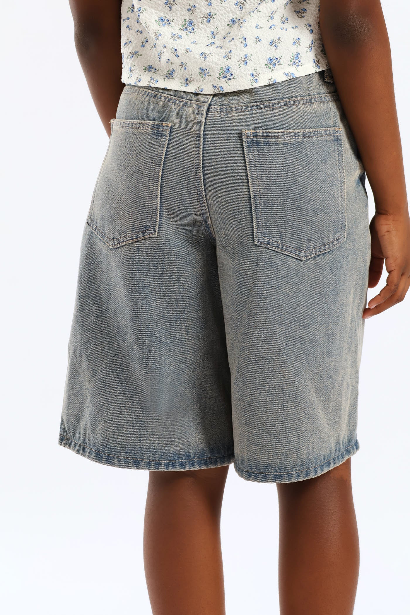 Girls Tea Stain Abrasion Bermuda Short - Tea Stain - Image 5