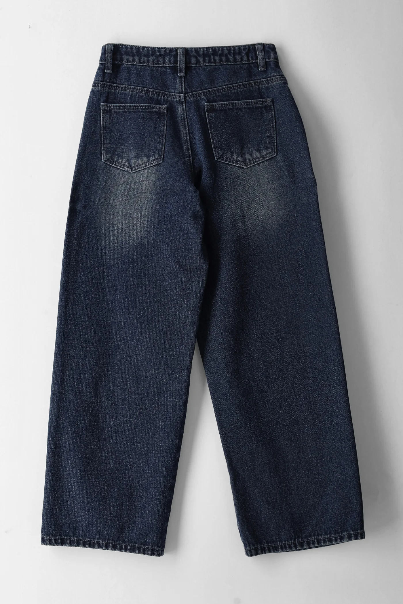 Girls Teastain Stud Panel Wideleg Denim - Ink - Image 2
