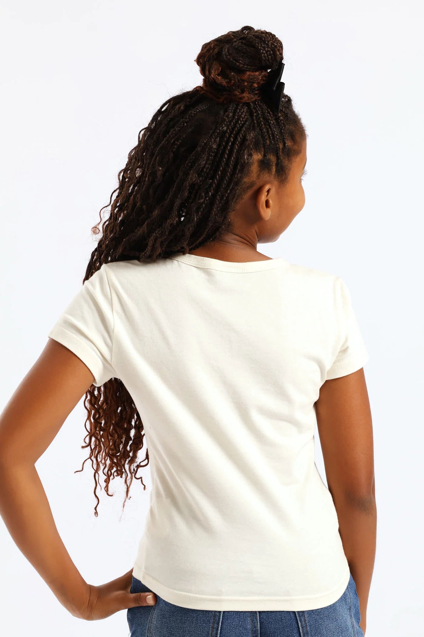 Girls Teddy Bear Fitted Regular Tee - Cream - Image 4