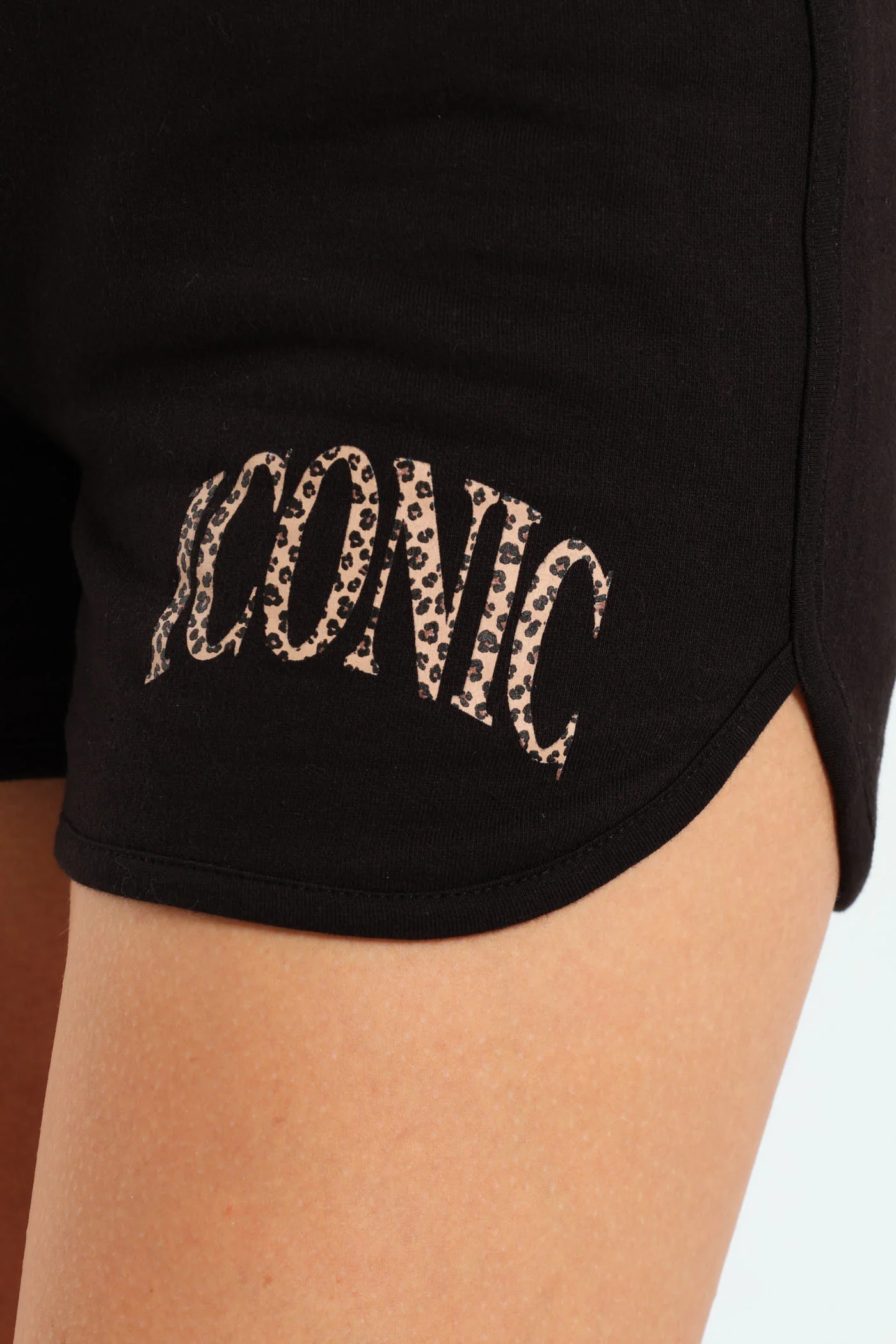 Girls Tennis Fleece Shorts - Black - Image 2
