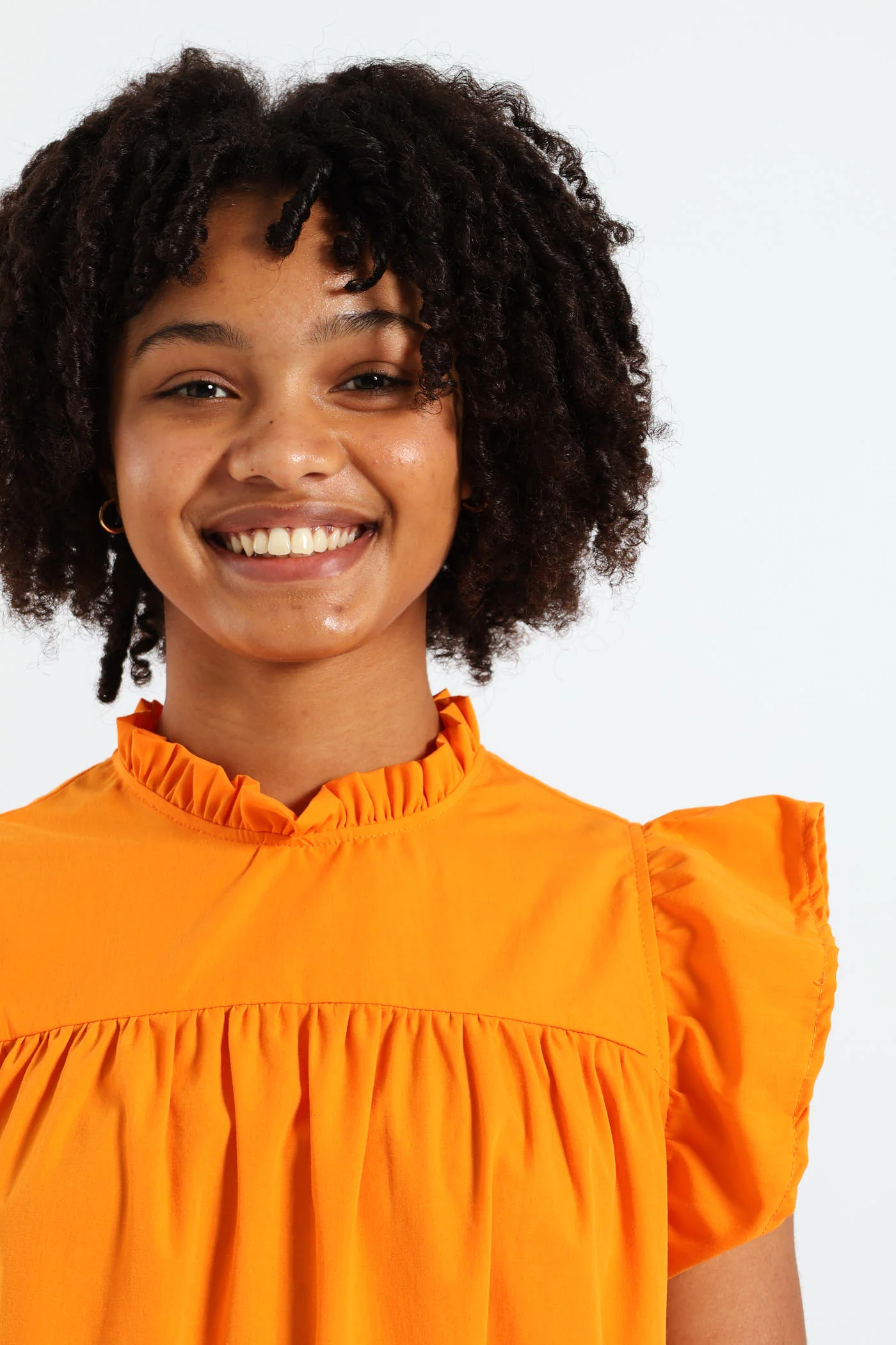 Girls Tiered Dress - Orange - Image 5