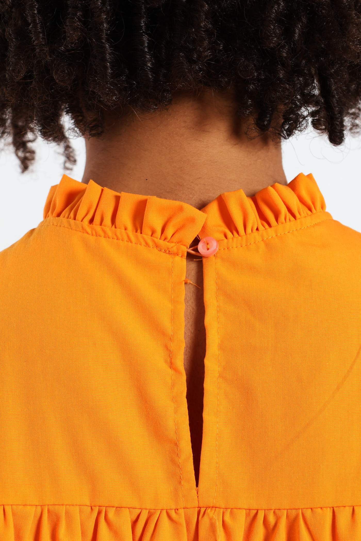 Girls Tiered Dress - Orange - Image 6
