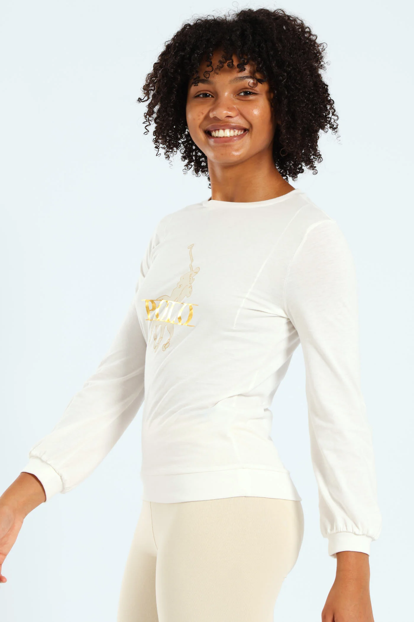 Girls Toni Blouson Print Tee - Off White - Image 4