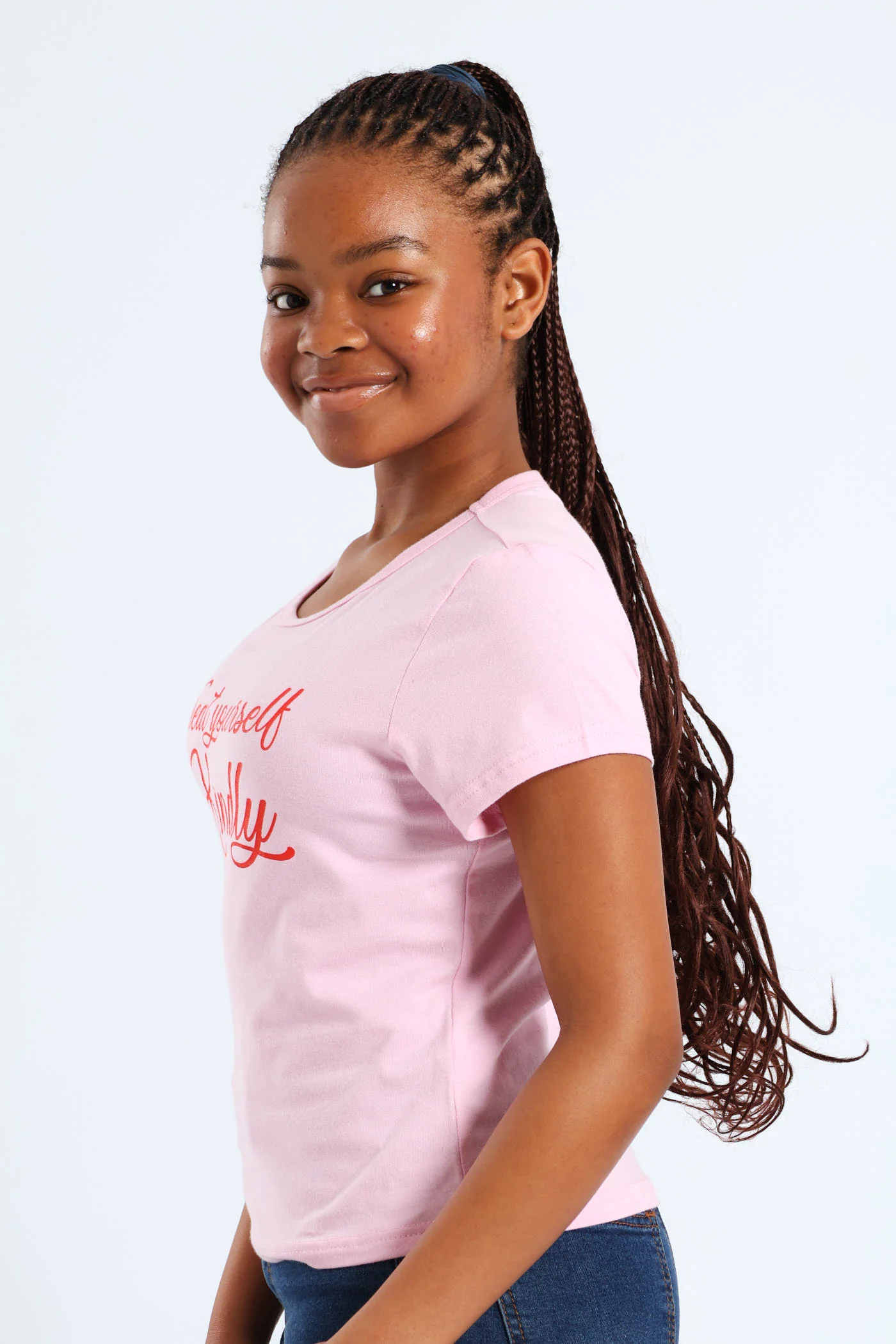 Girls Treat Yourself Tee - Pink - Image 2