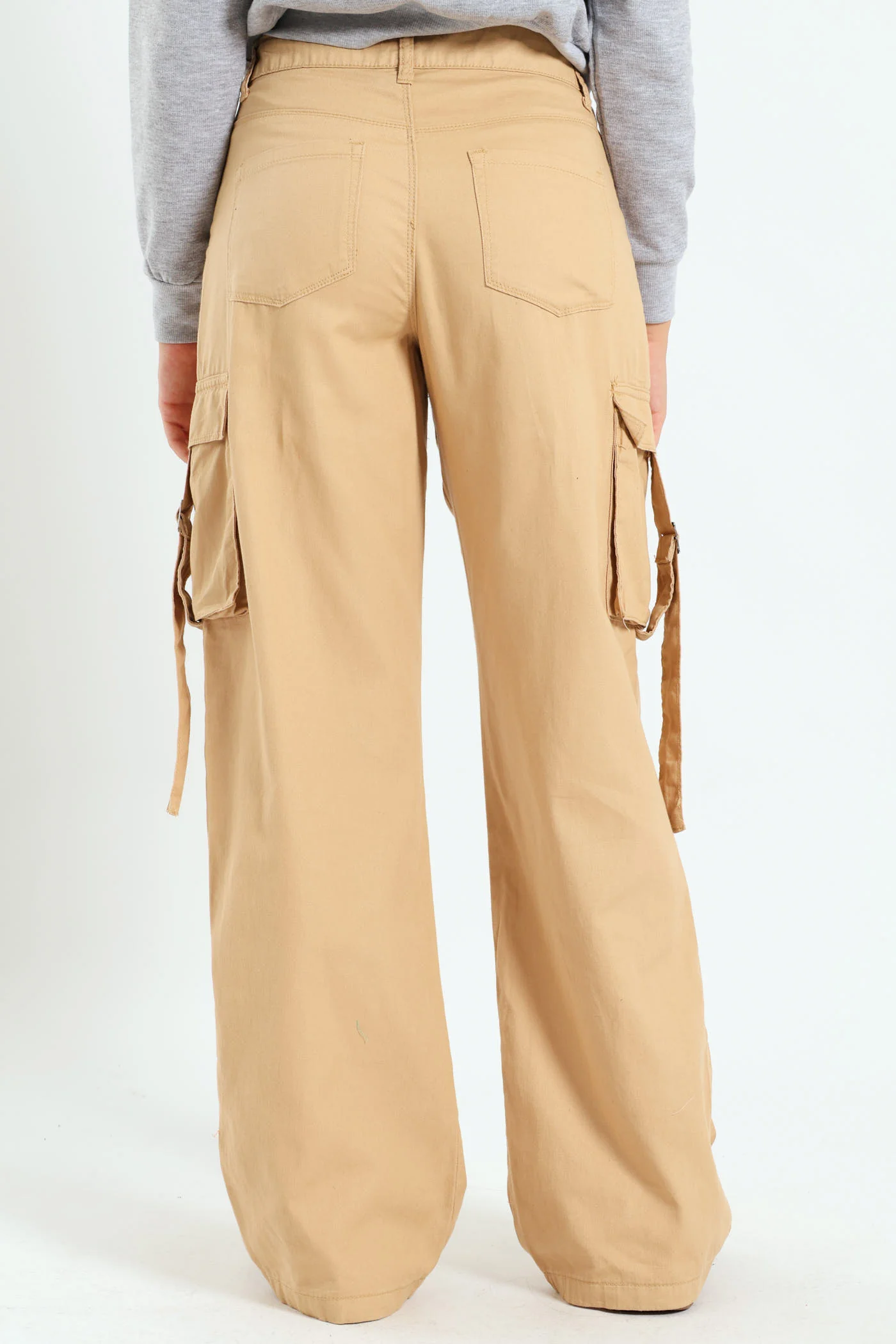 Girls Twill Cargo - Stone - Image 2