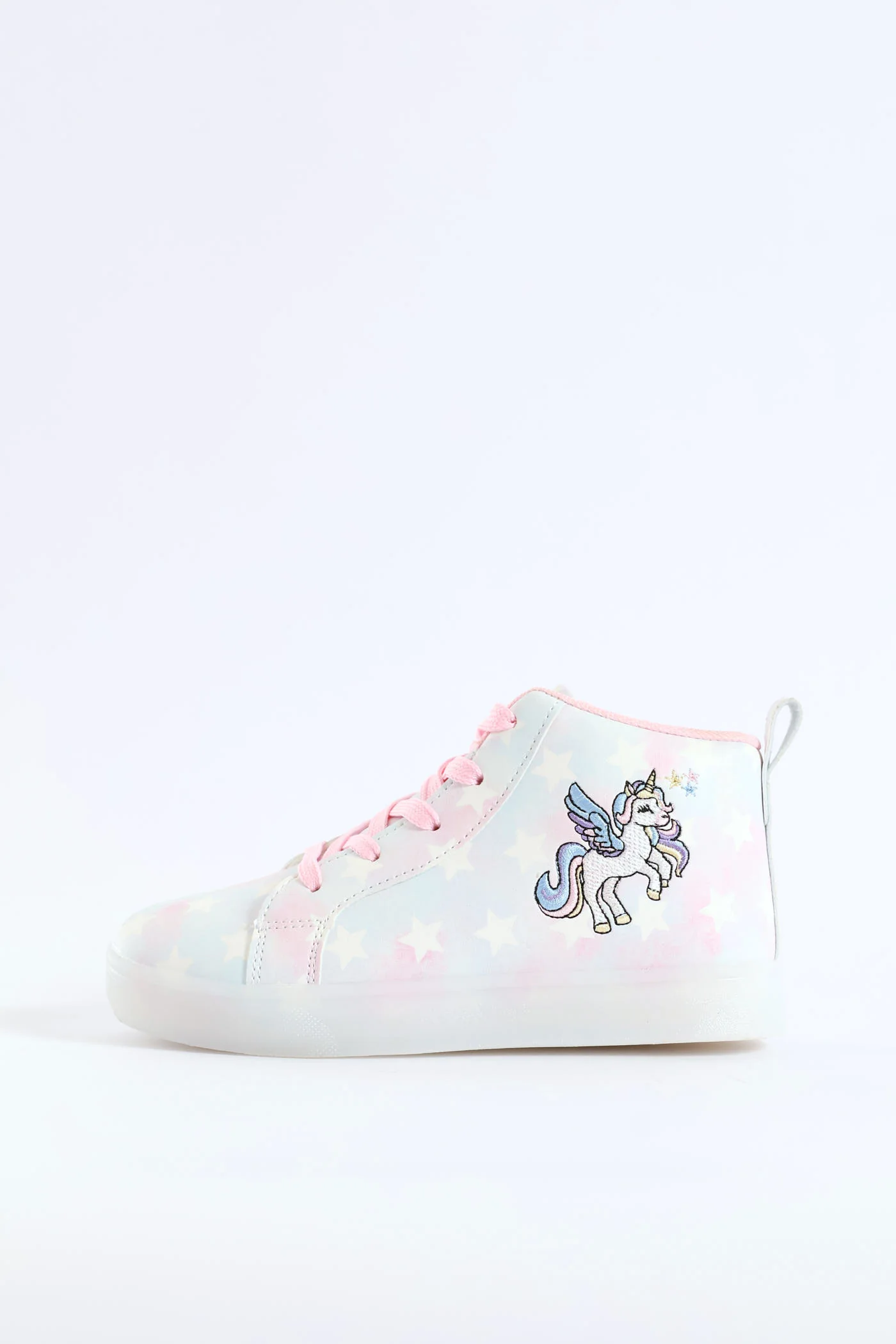 Girls Unicorn Light Up Hitop Sneaker - Multi - Image 2