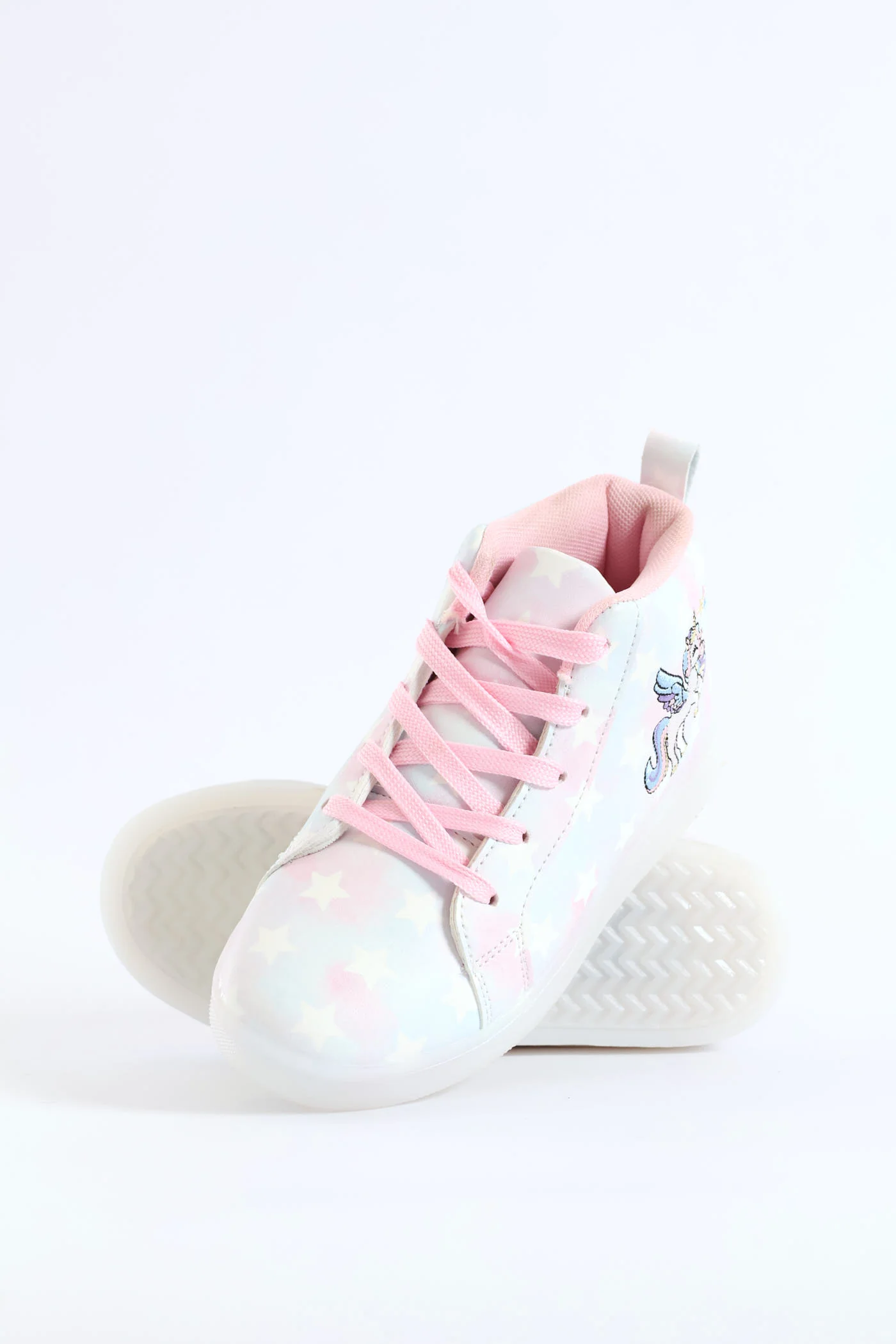 Girls Unicorn Light Up Hitop Sneaker - Multi - Image 3