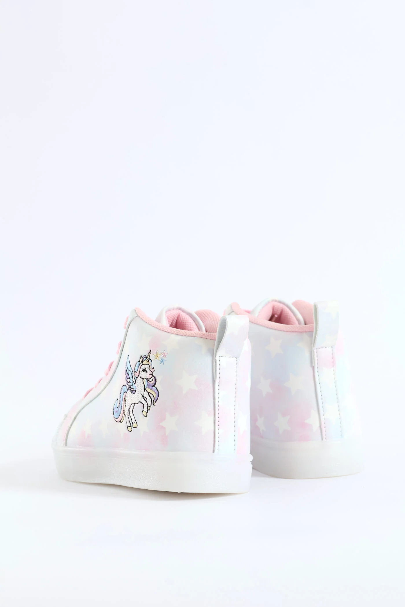Girls Unicorn Light Up Hitop Sneaker - Multi - Image 5