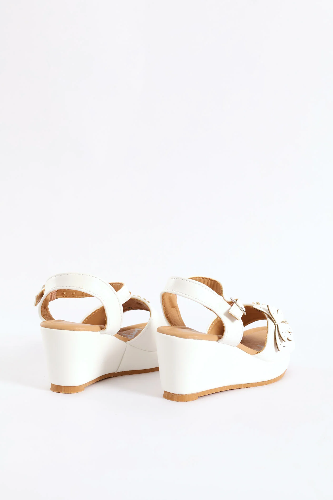 Girls Wedge Sandal - White - Image 5