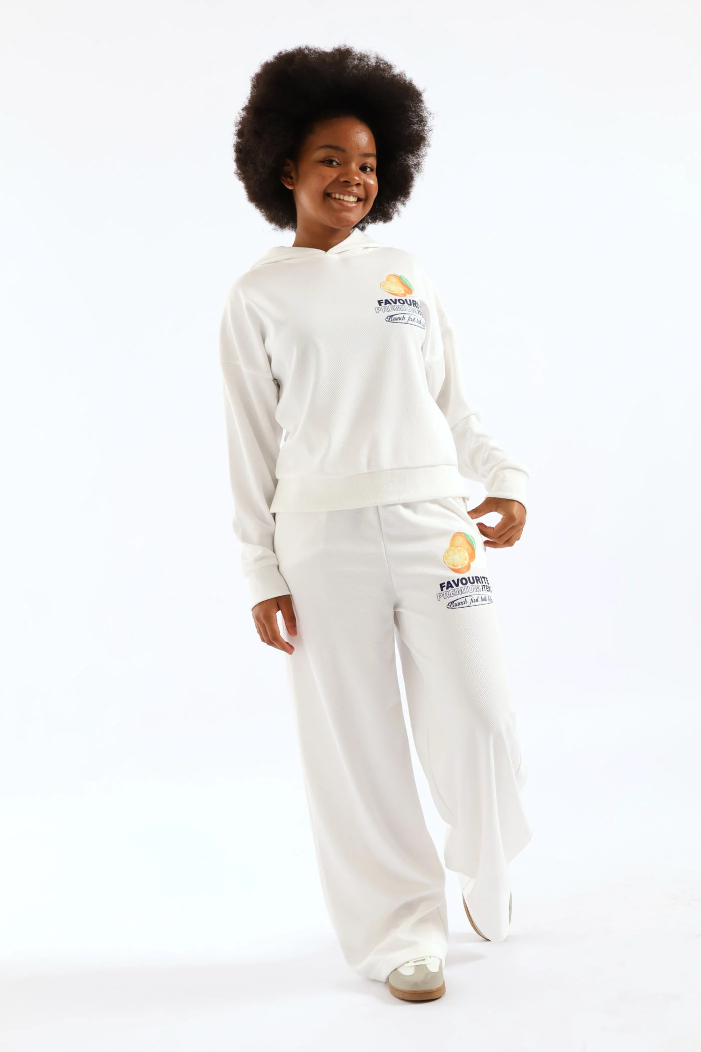 Girls Weekend Favs Baggy Wideleg Pant - Cream - Image 5