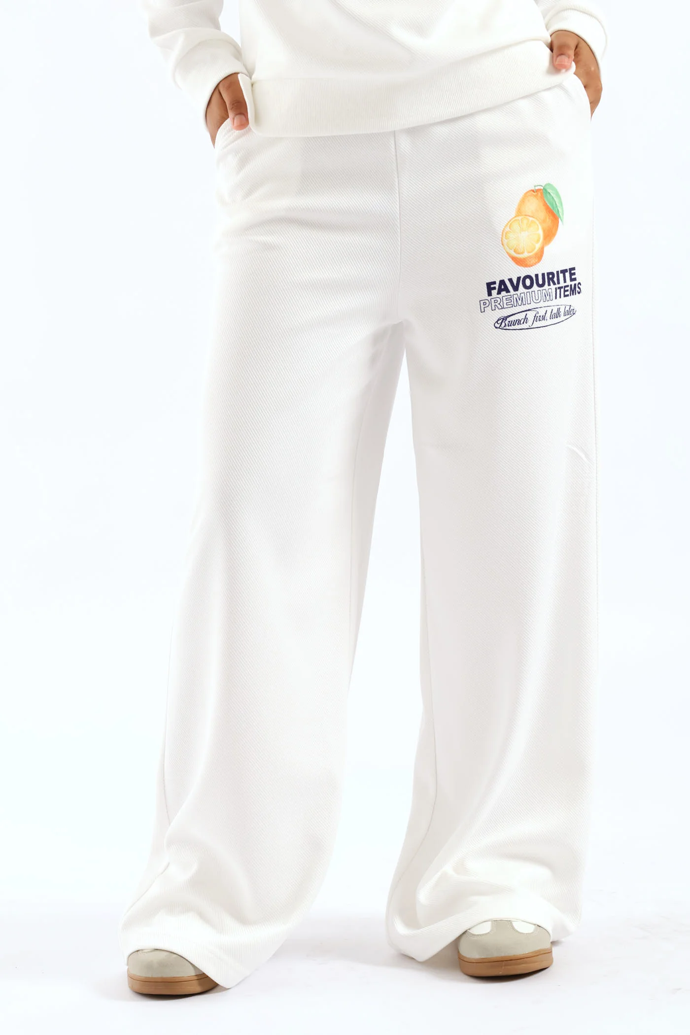 Girls Weekend Favs Baggy Wideleg Pant - Cream - Image 7