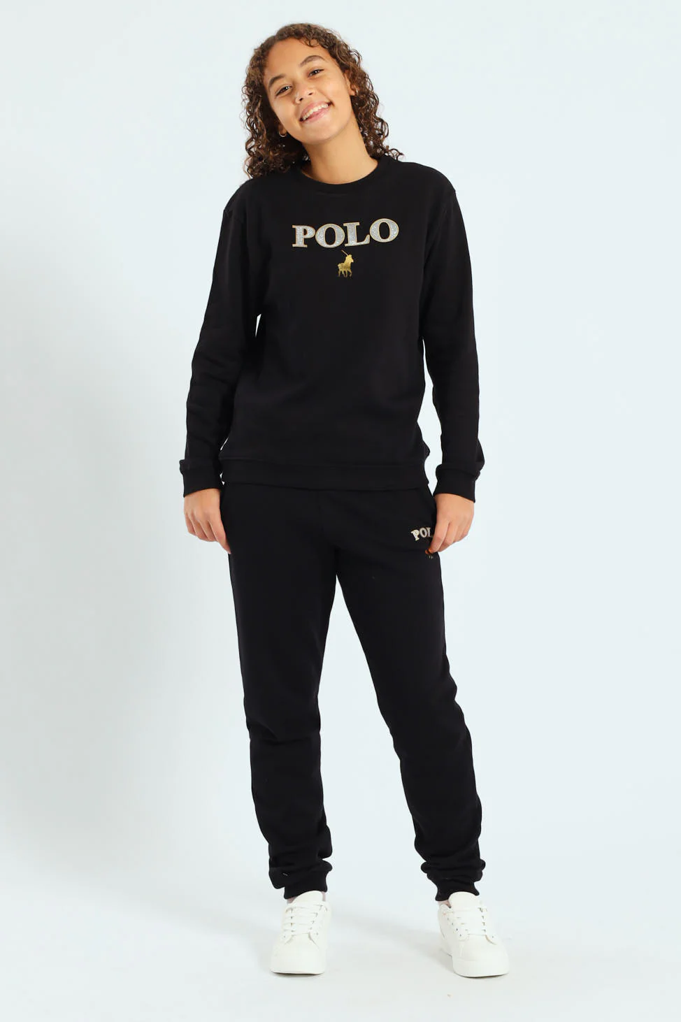 Girls Wendy Fleece Jogger - Black - Image 5