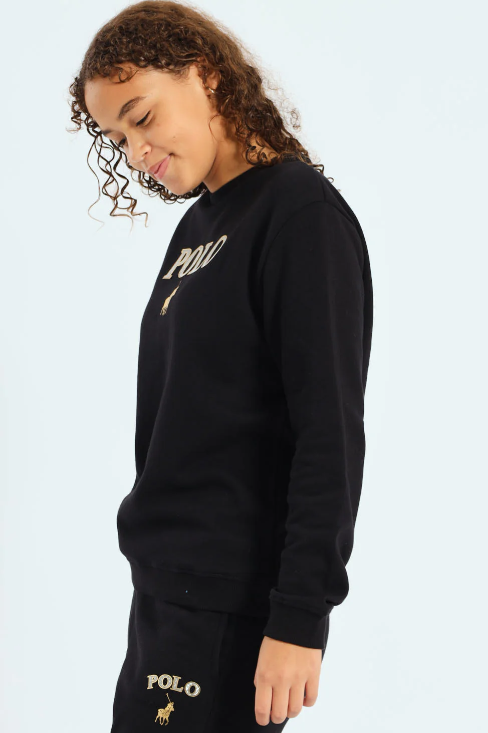 Girls Wendy Fleece Top - Black - Image 2