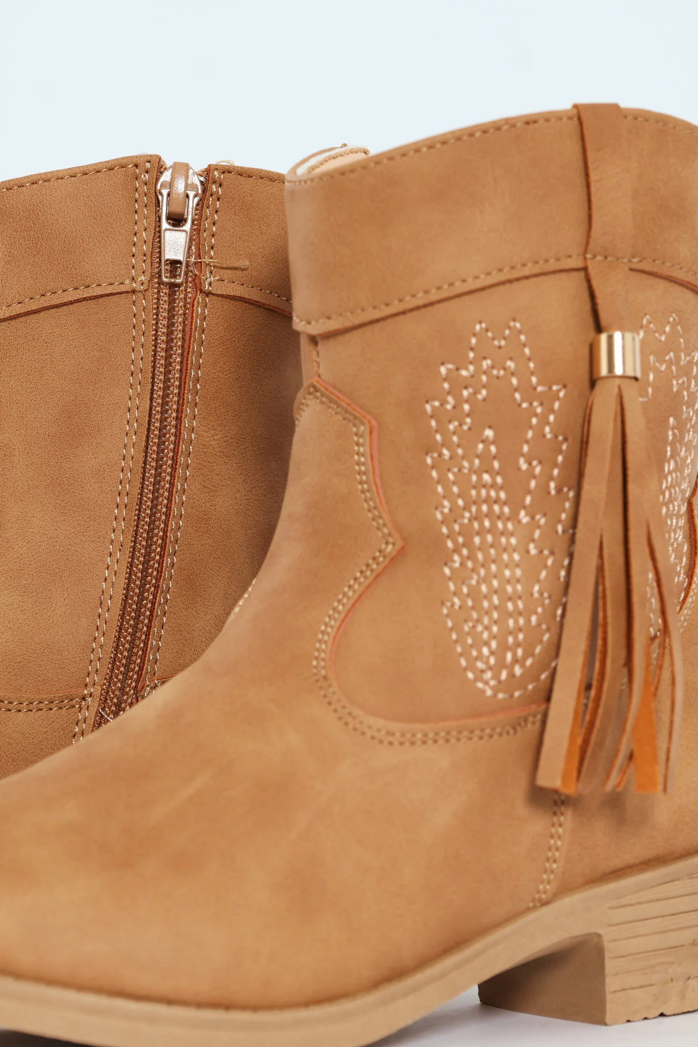 Girls Western Boot - Tan - Image 4