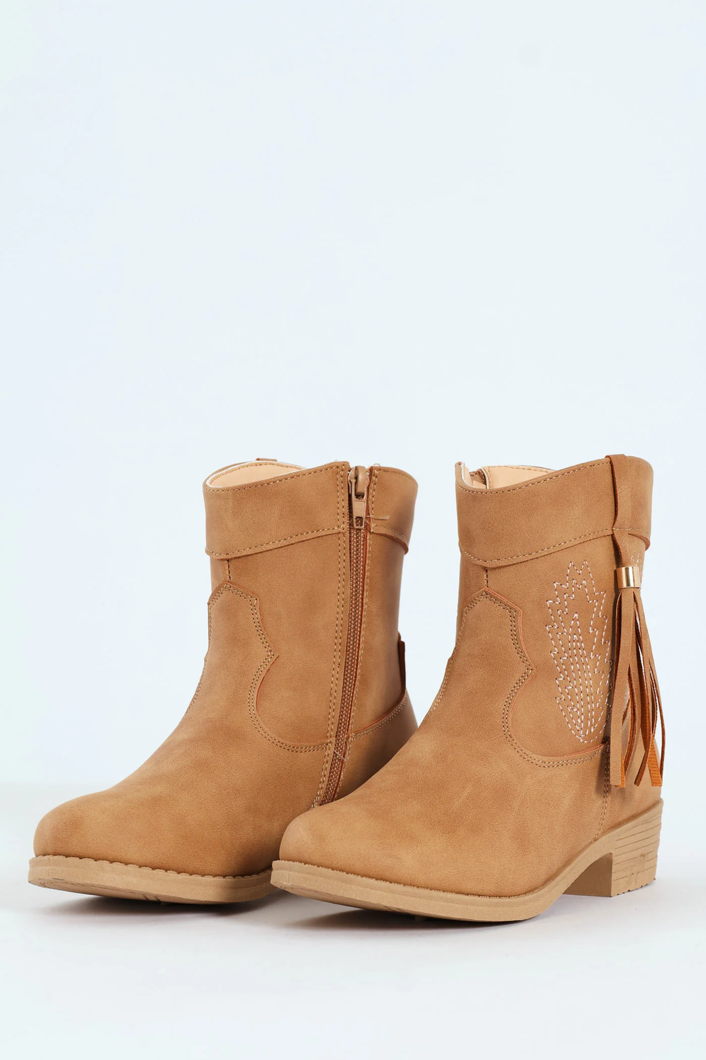 Girls Western Boot - Tan - Image 5