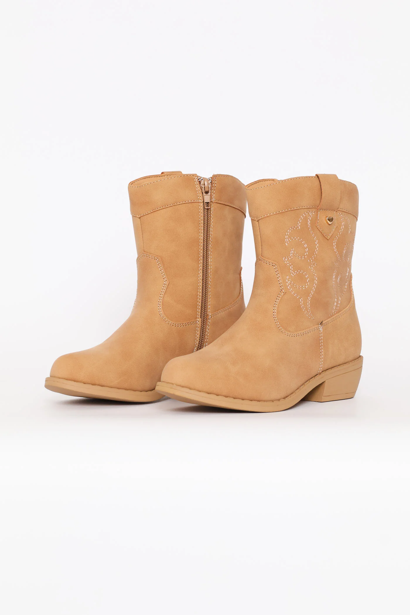 Girls Western Boot - Tan - Image 3
