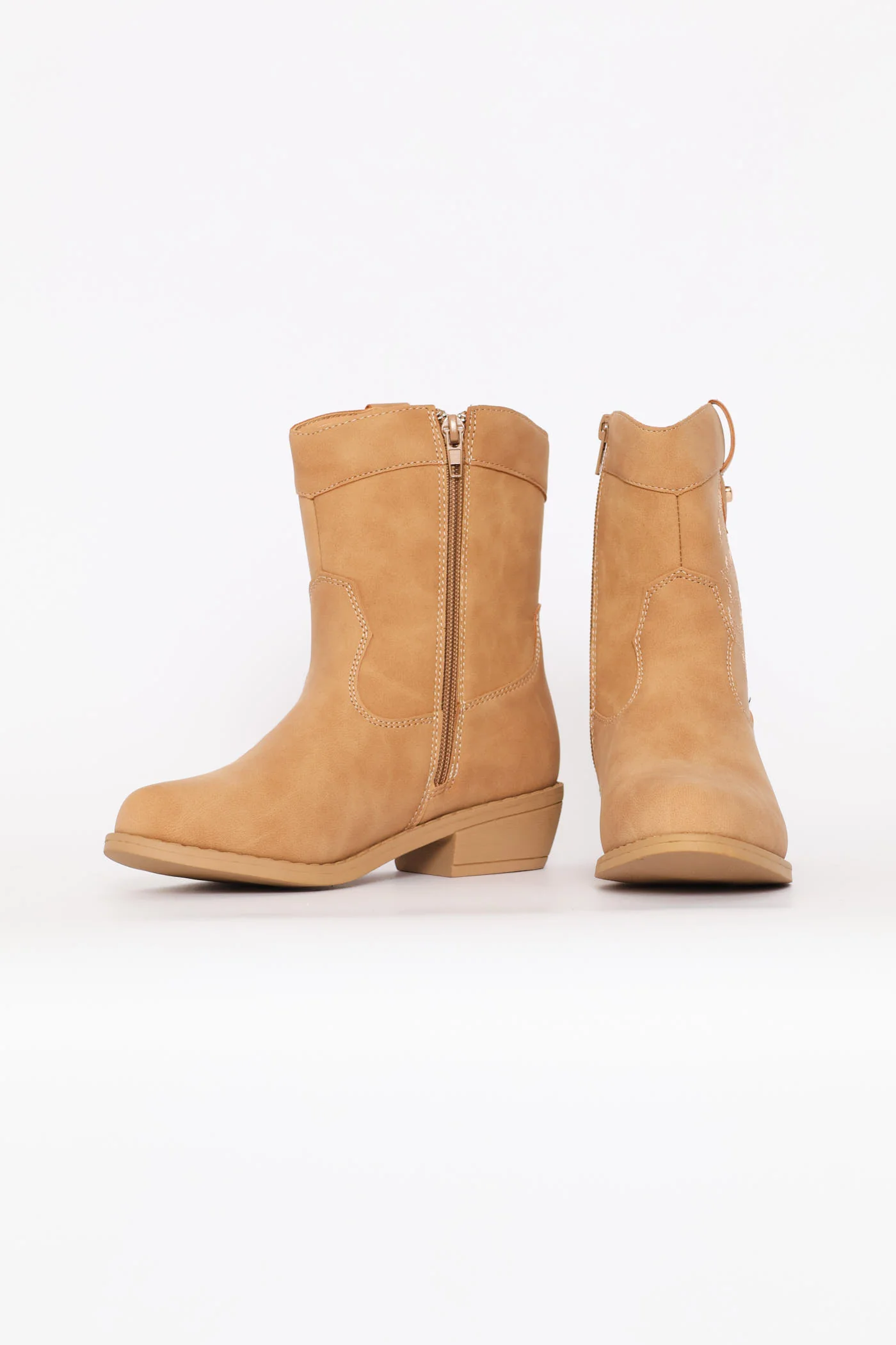 Girls Western Boot - Tan - Image 5