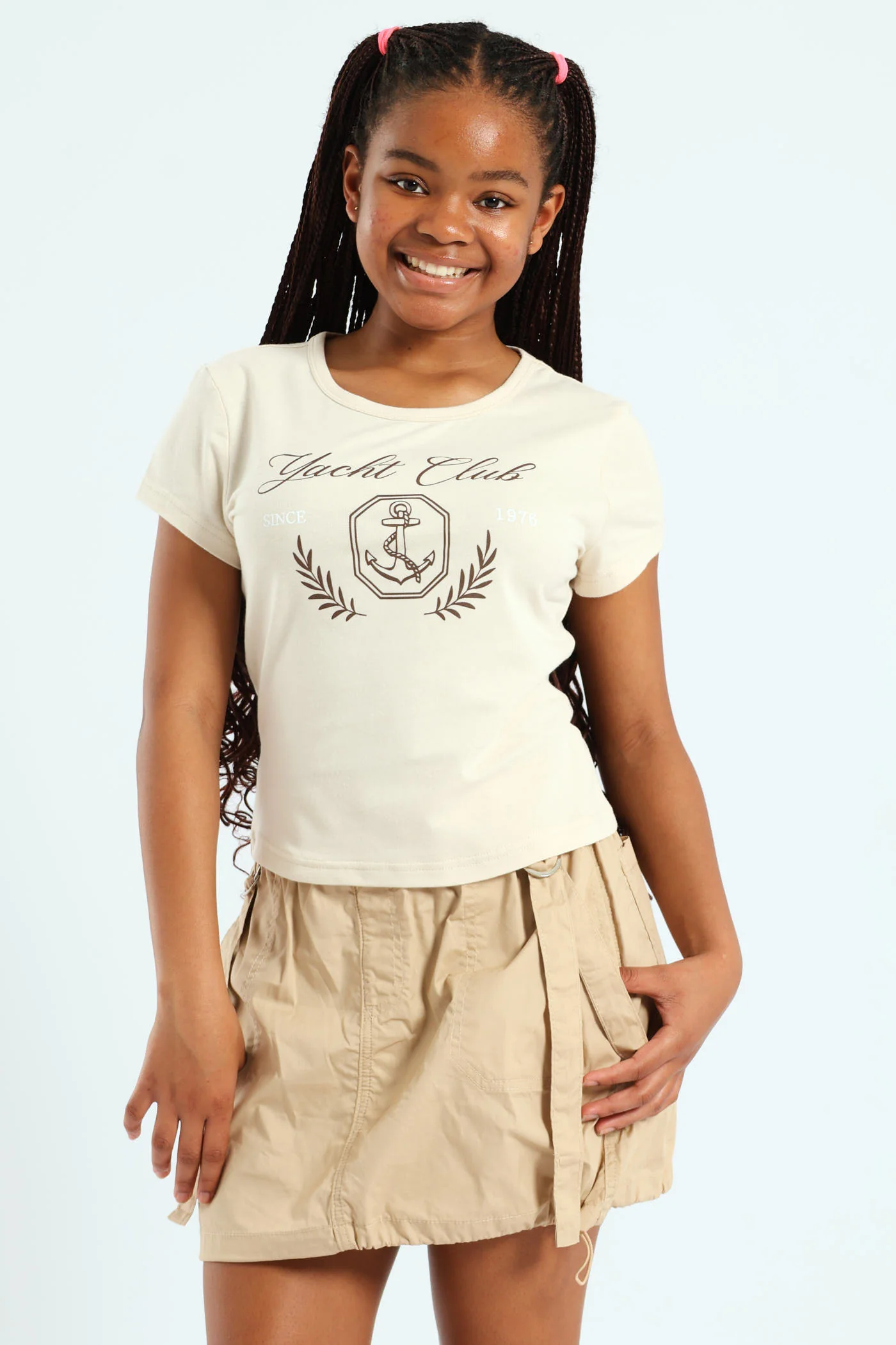 Girls Yacht Regular Tee - Stone - Image 2
