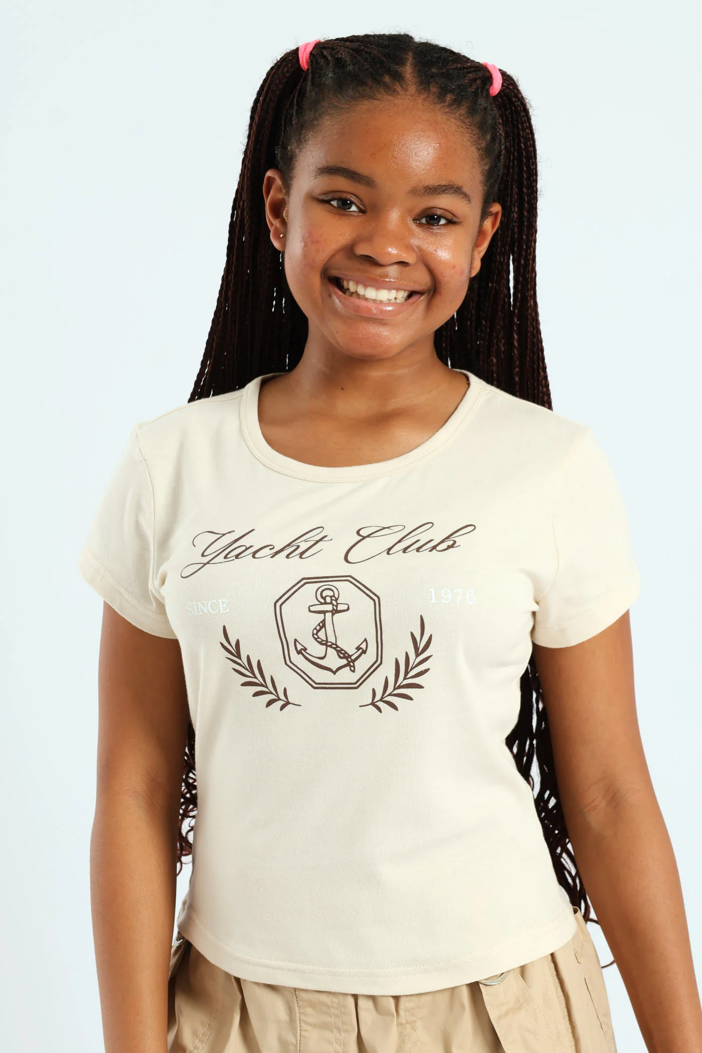 Girls Yacht Regular Tee - Stone - Image 3