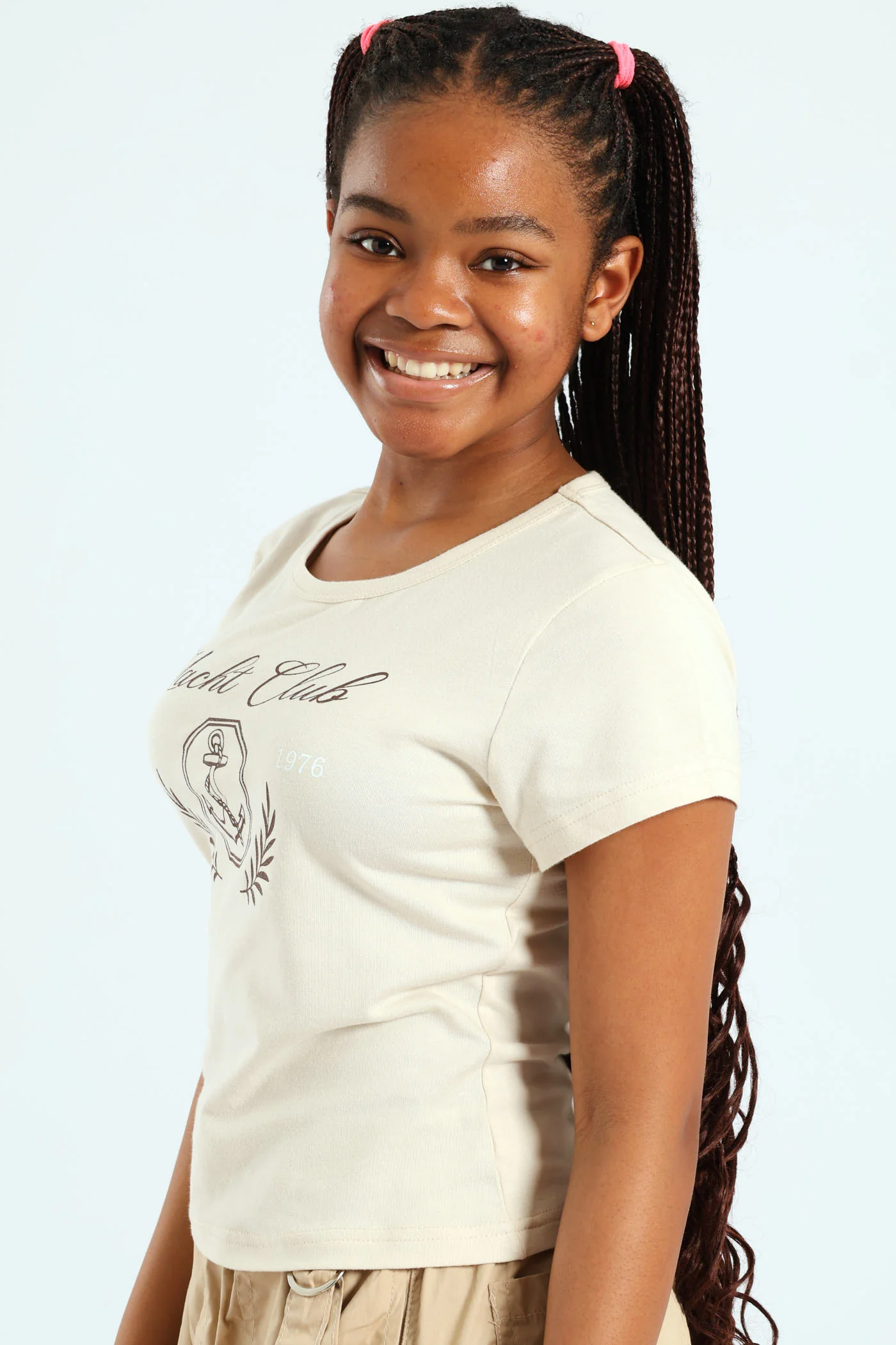 Girls Yacht Regular Tee - Stone - Image 4